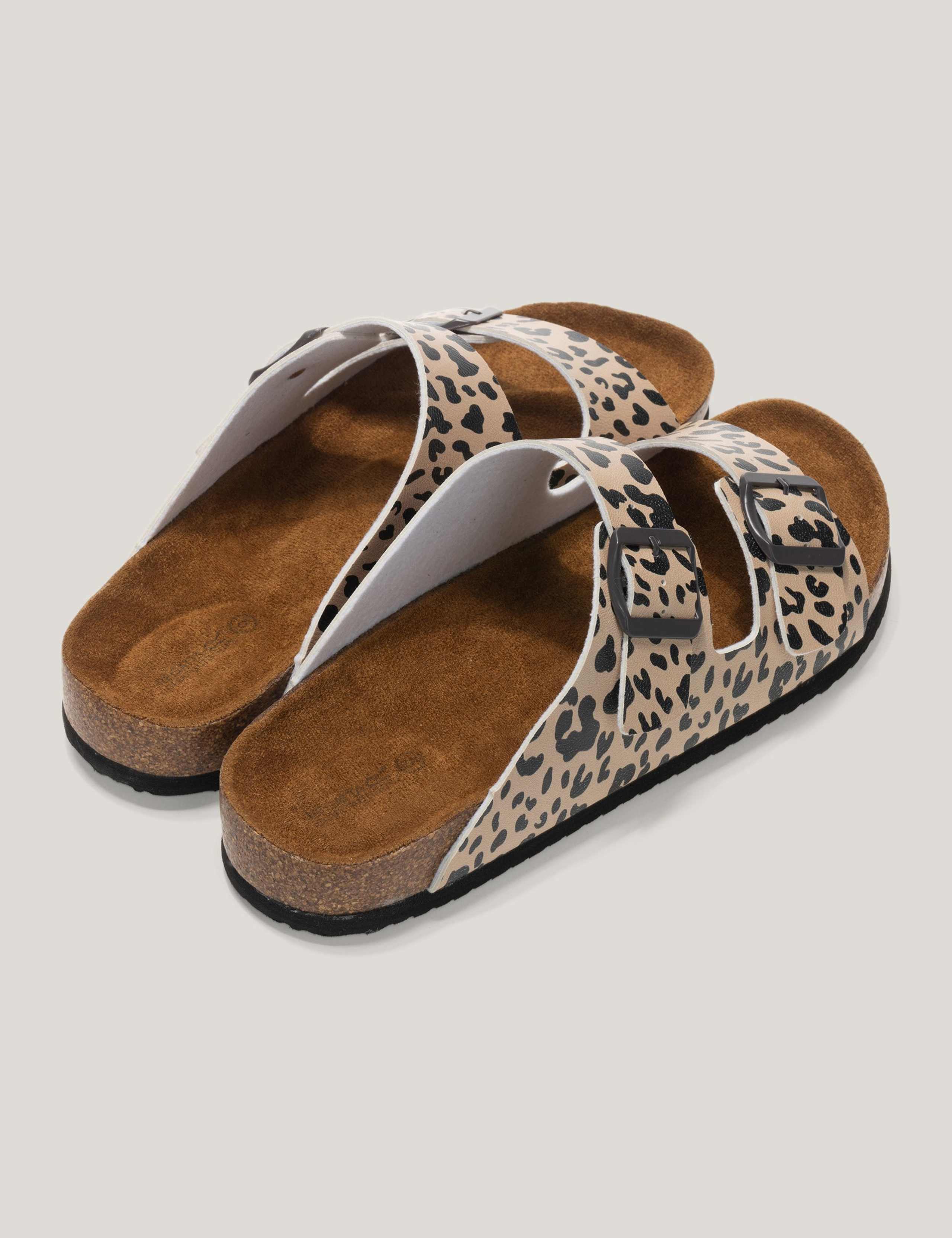 Mia Leopard Double Buckle Footbed Sandals 2 of 9