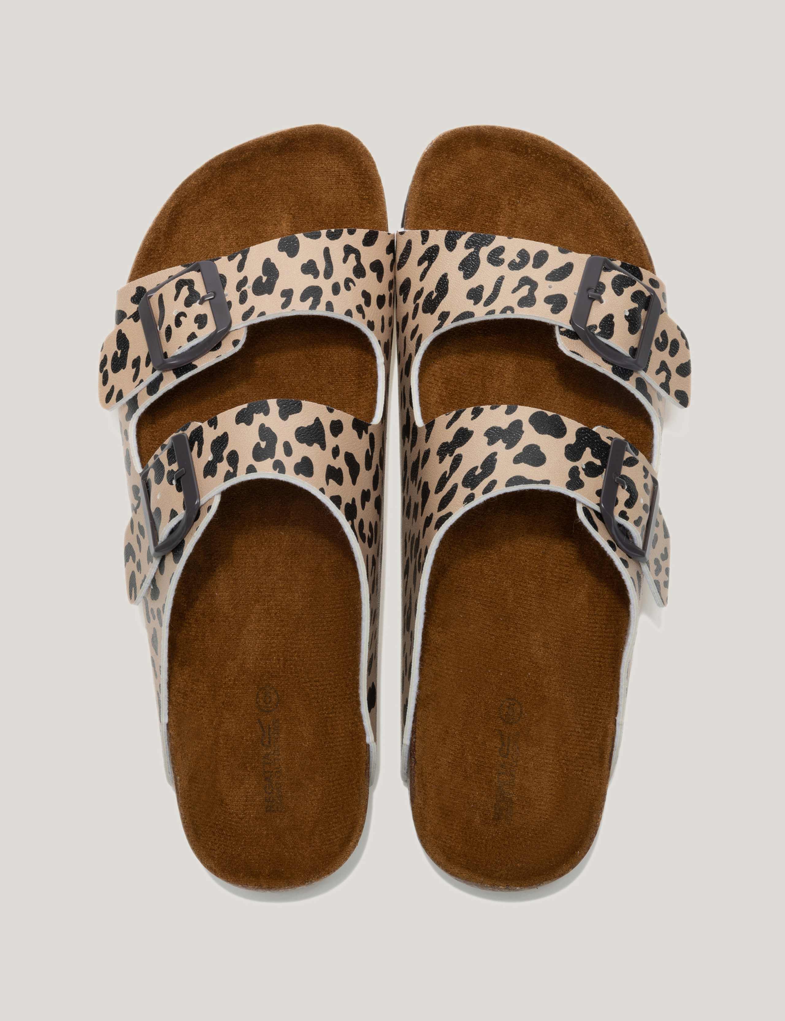 Mia Leopard Double Buckle Footbed Sandals 11 of 13