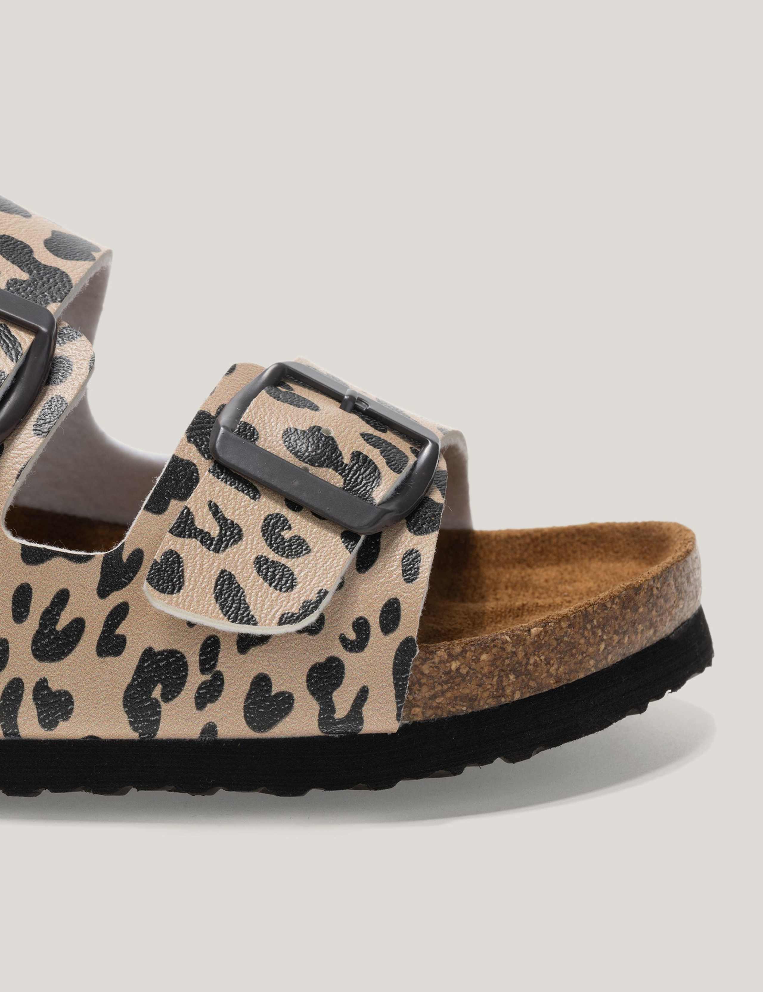 Mia Leopard Double Buckle Footbed Sandals 6 of 9