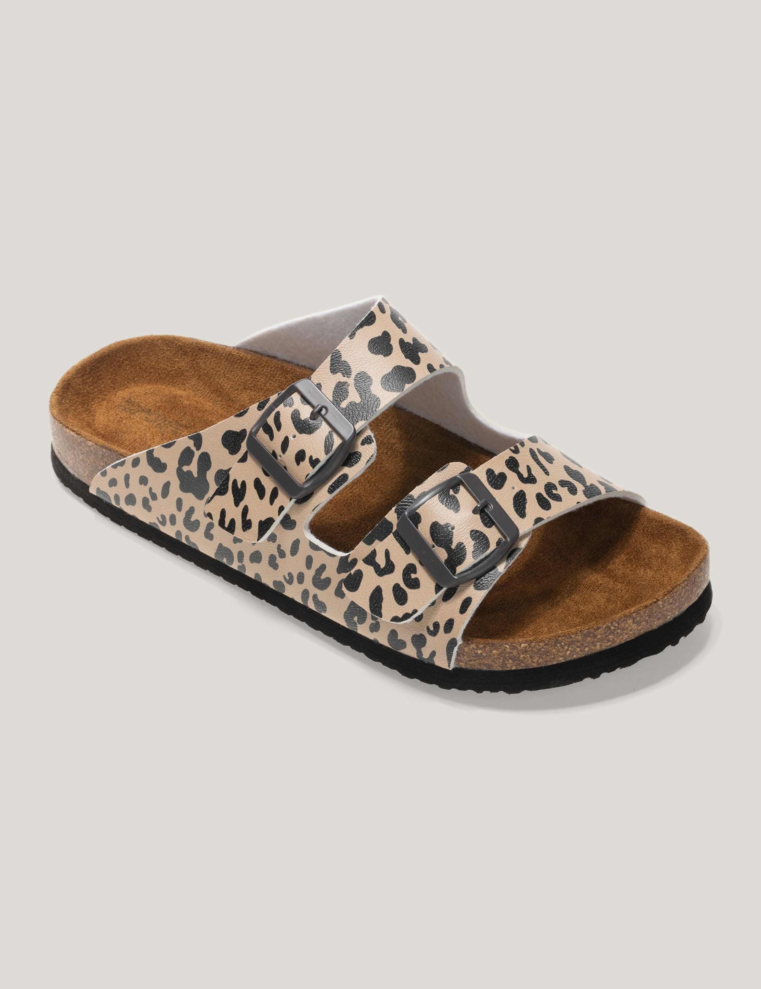Mia Leopard Double Buckle Footbed Sandals 8 of 9