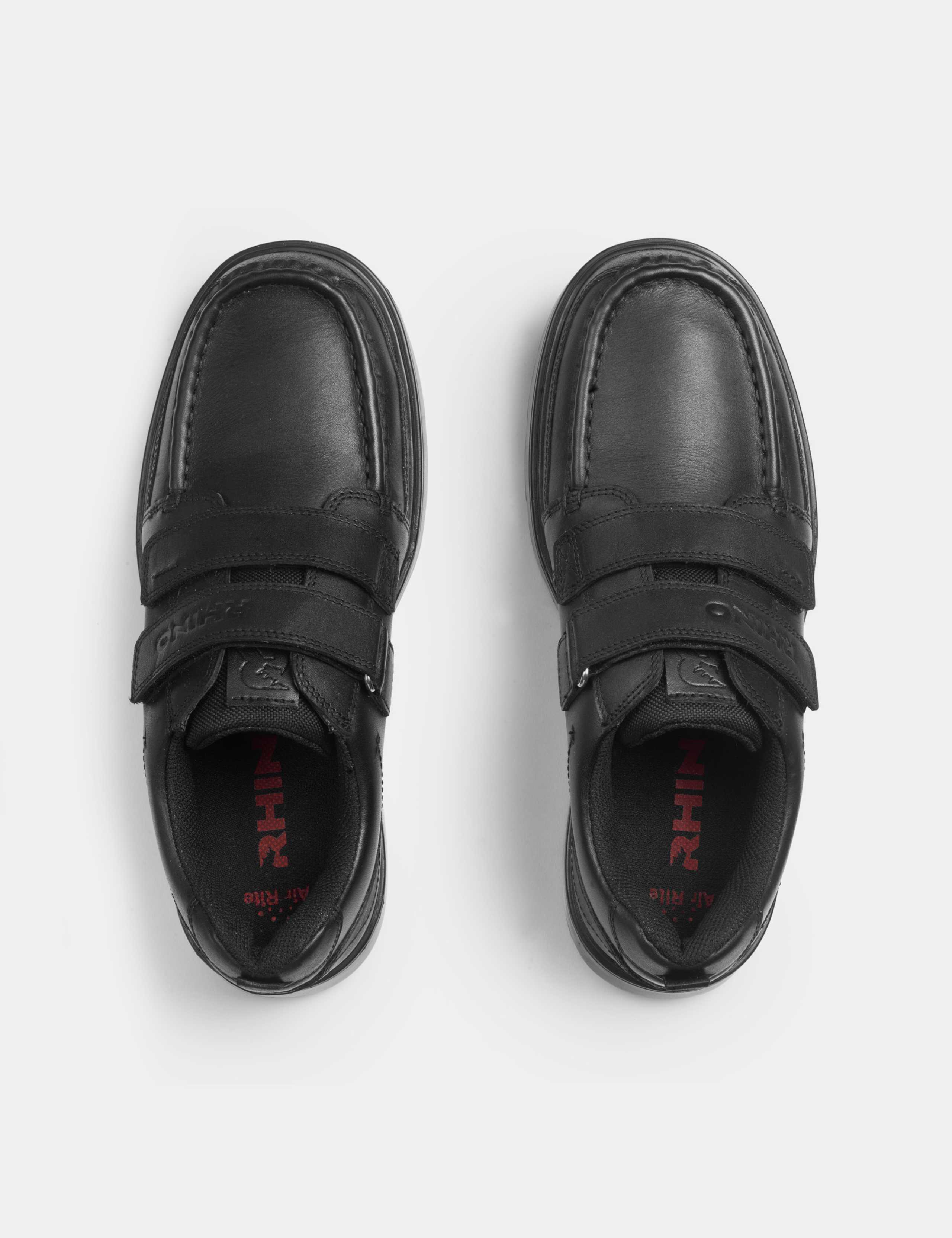Kids' Leather Riptape School Shoes (2 Large - 9½ Large) 2 of 5