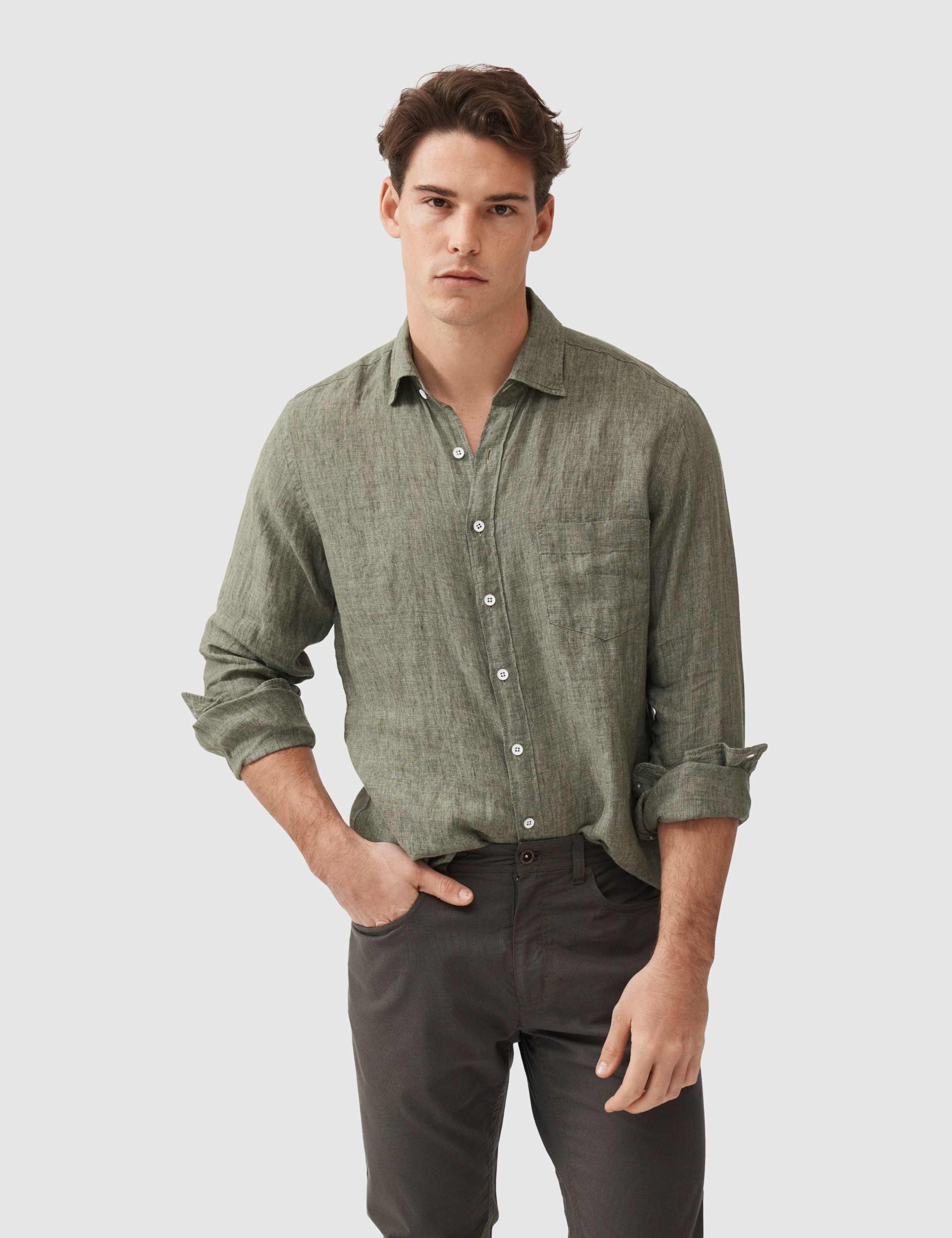 Coromandel Slim Fit Pure Linen Shirt 1 of 5
