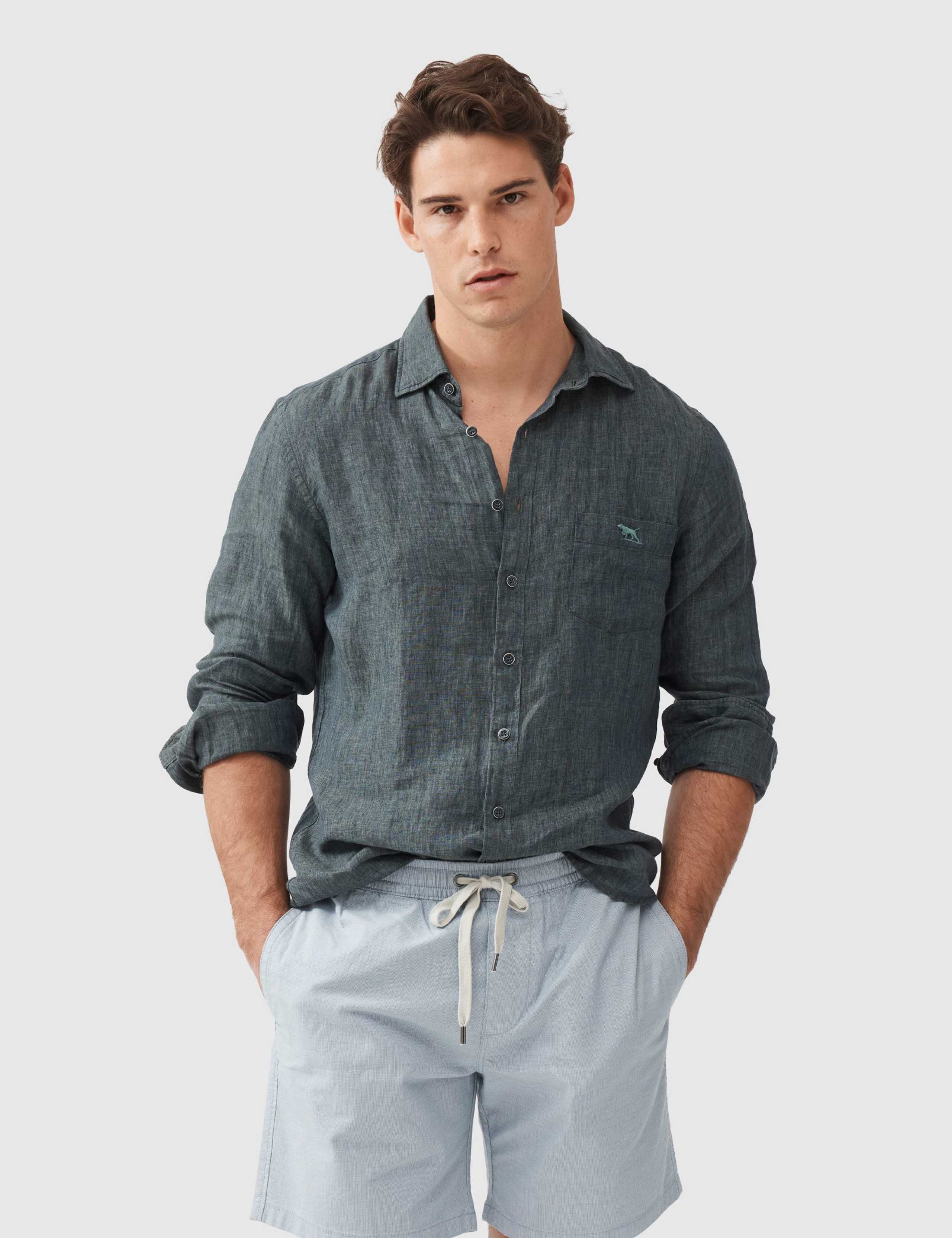 Coromandel Slim Fit Pure Linen Shirt 1 of 5