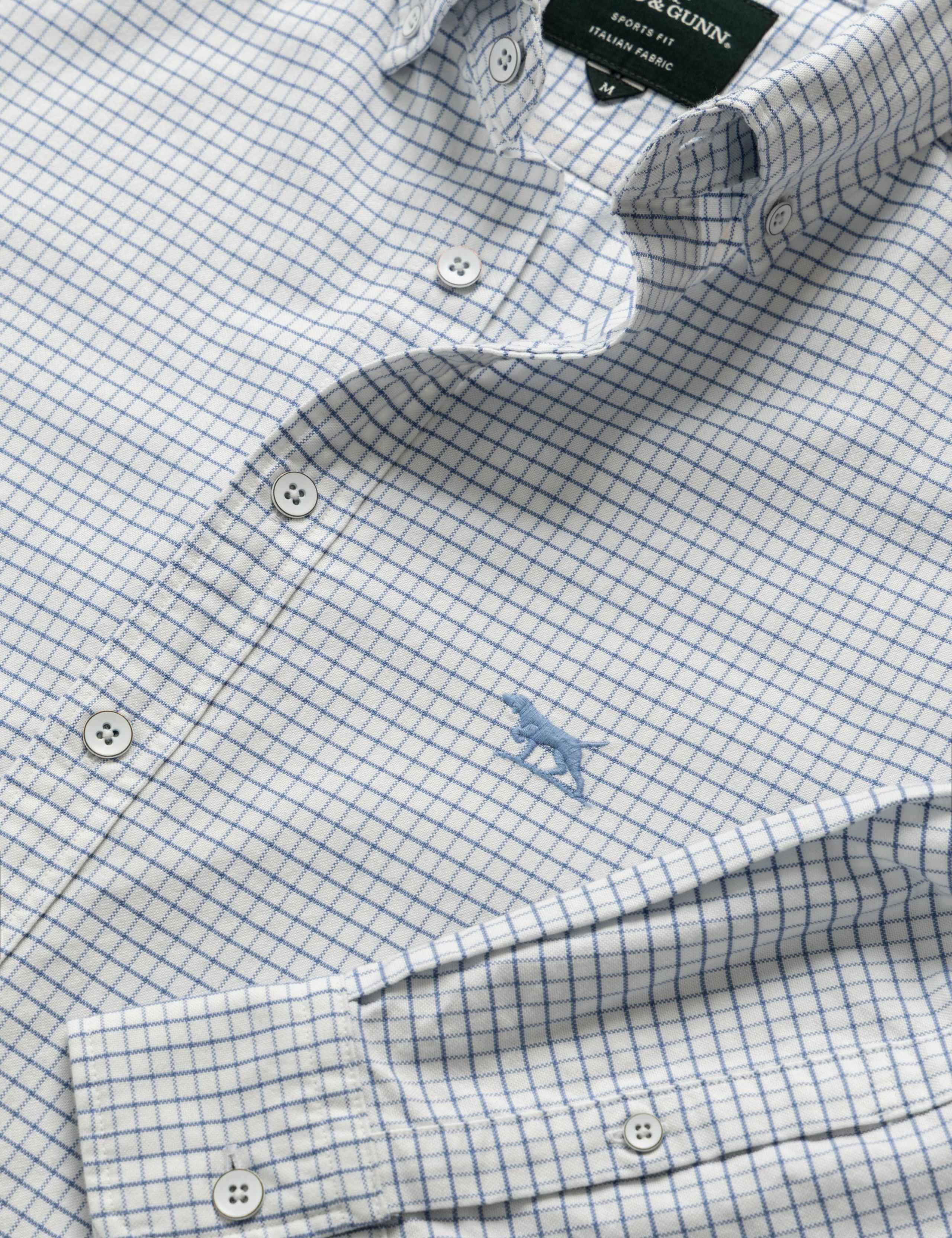 Gunn Slim Fit Pure Cotton Check Oxford Shirt 6 of 6