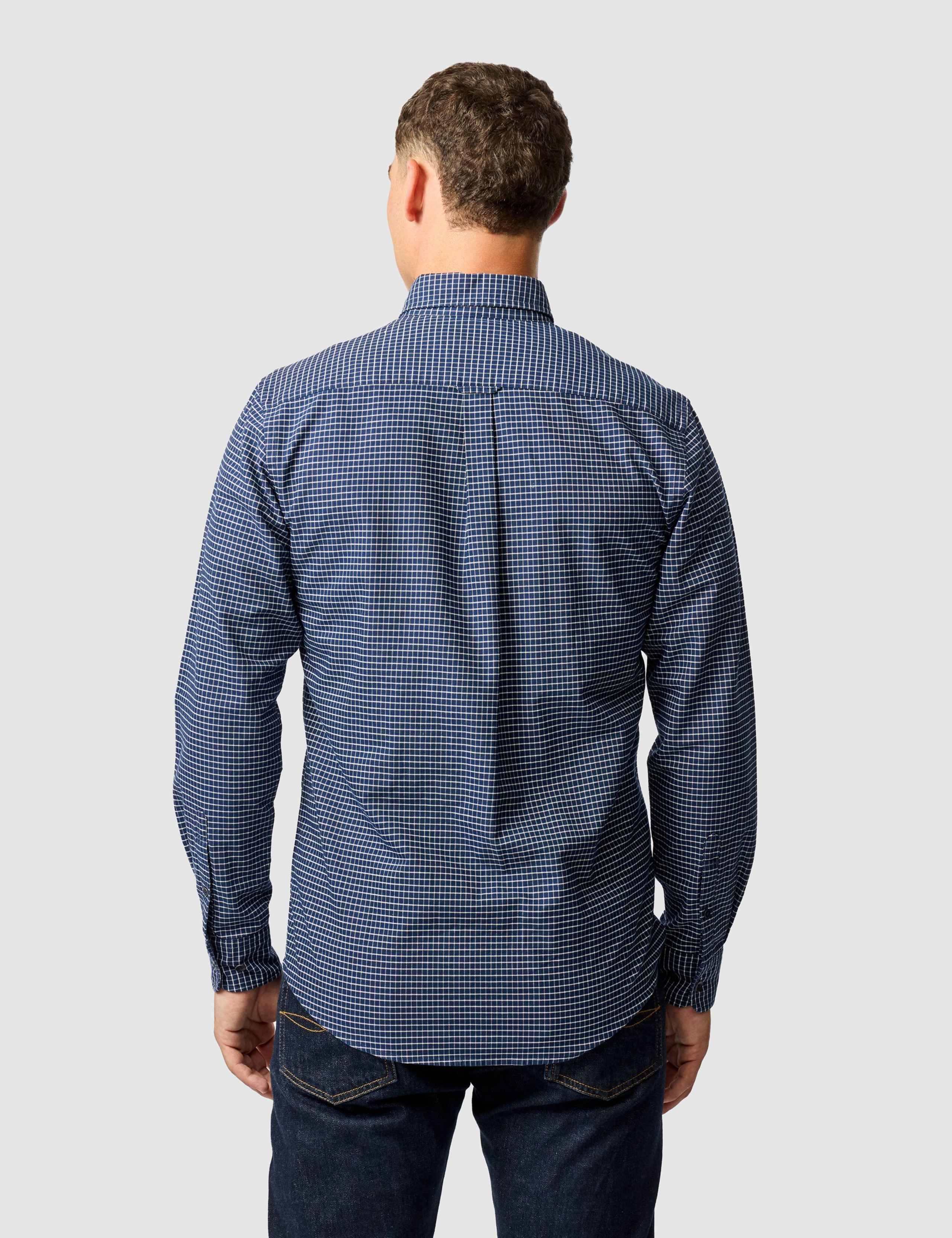 Gunn Slim Fit Pure Cotton Check Oxford Shirt 6 of 6