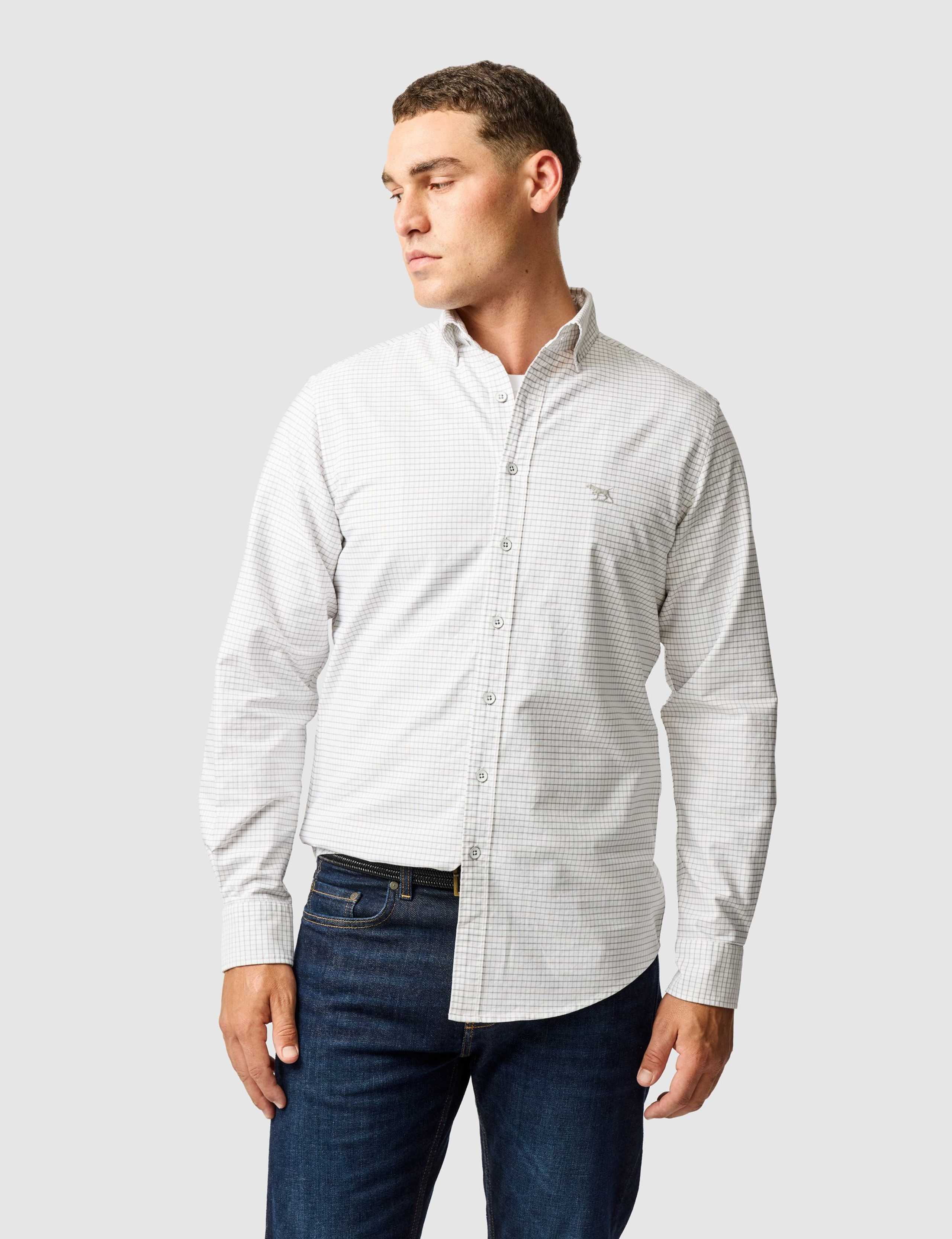 Gunn Slim Fit Pure Cotton Check Oxford Shirt 1 of 6