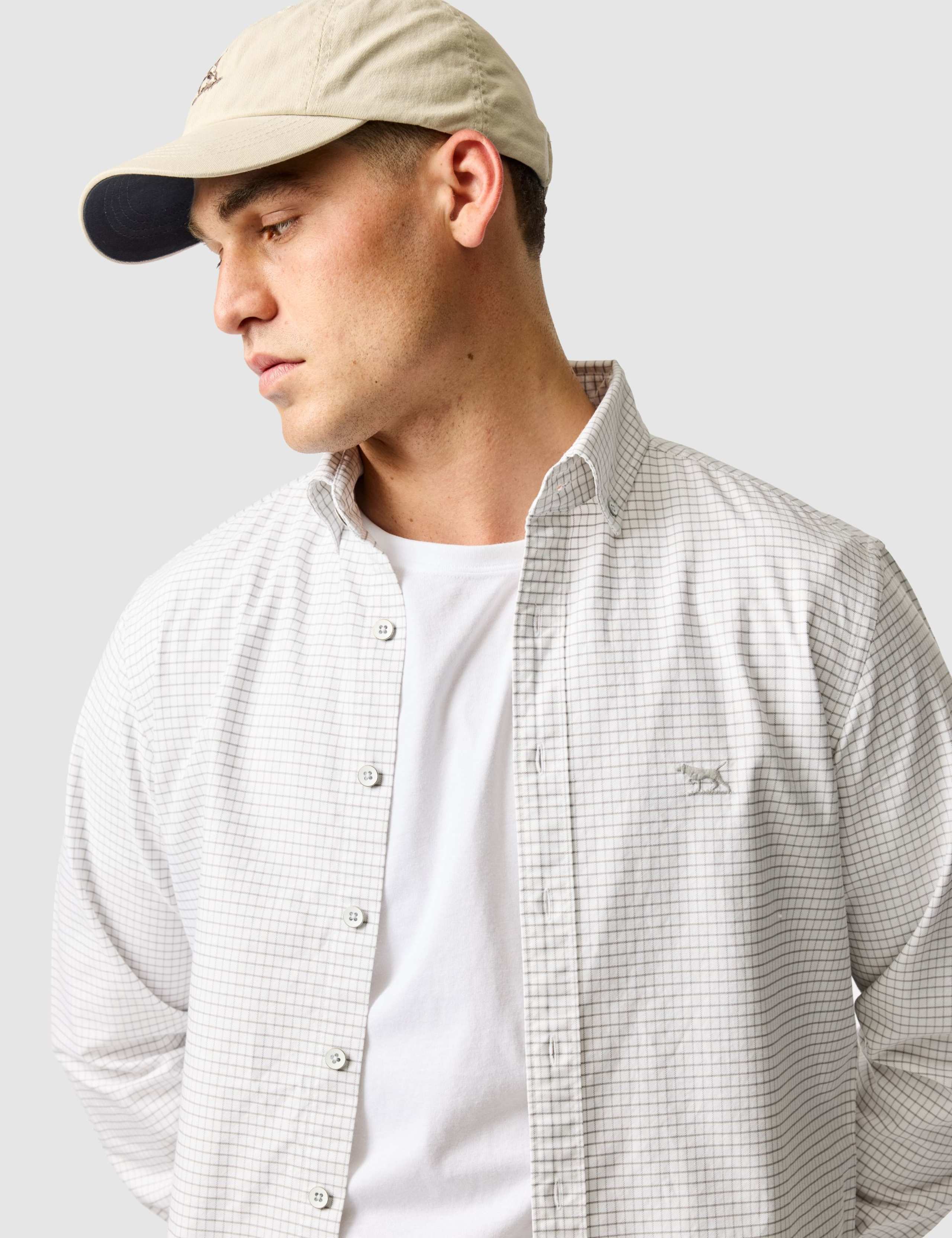 Gunn Slim Fit Pure Cotton Check Oxford Shirt 4 of 6