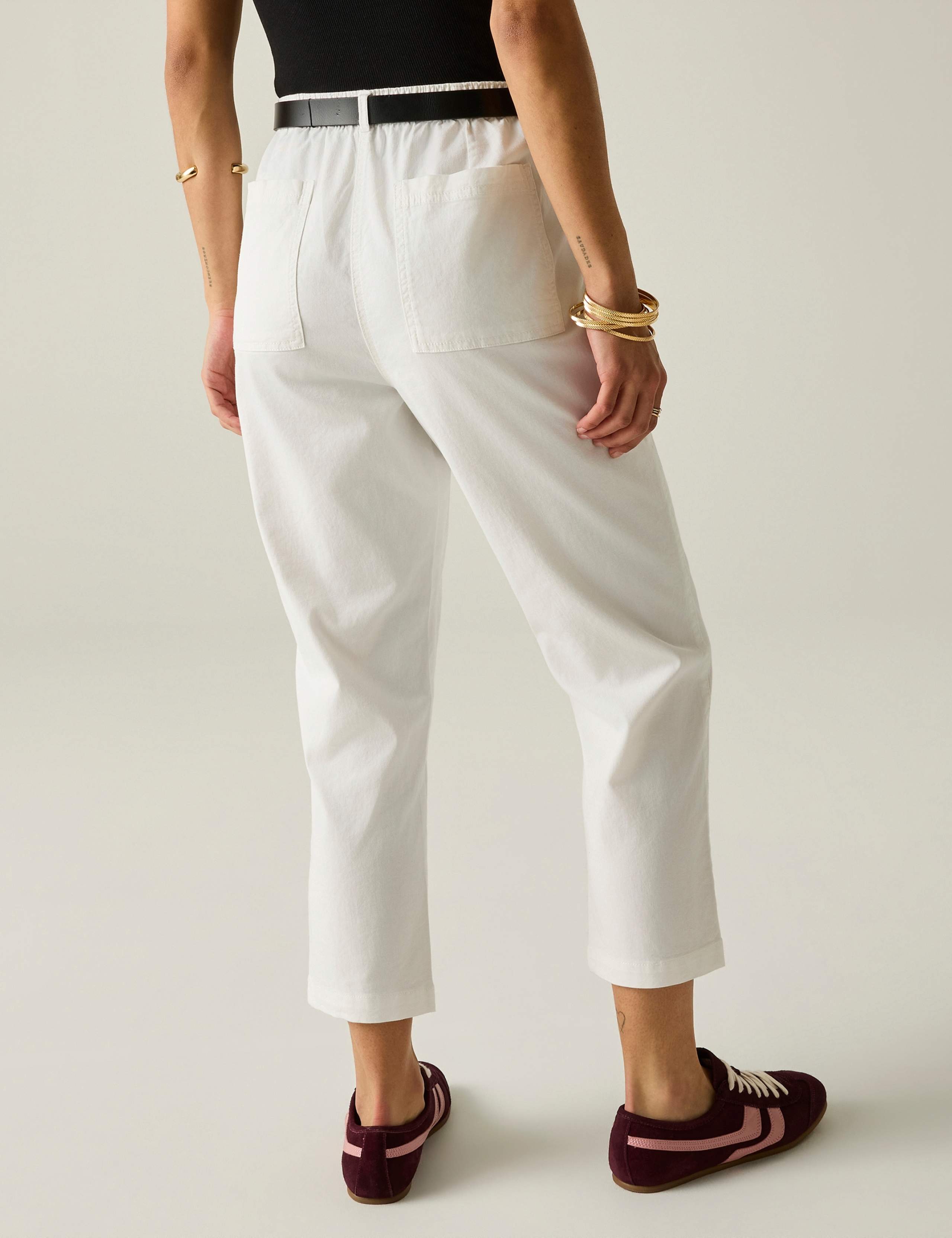 Shorebella Cotton Blend Straight Leg Cropped Trousers 6 of 7