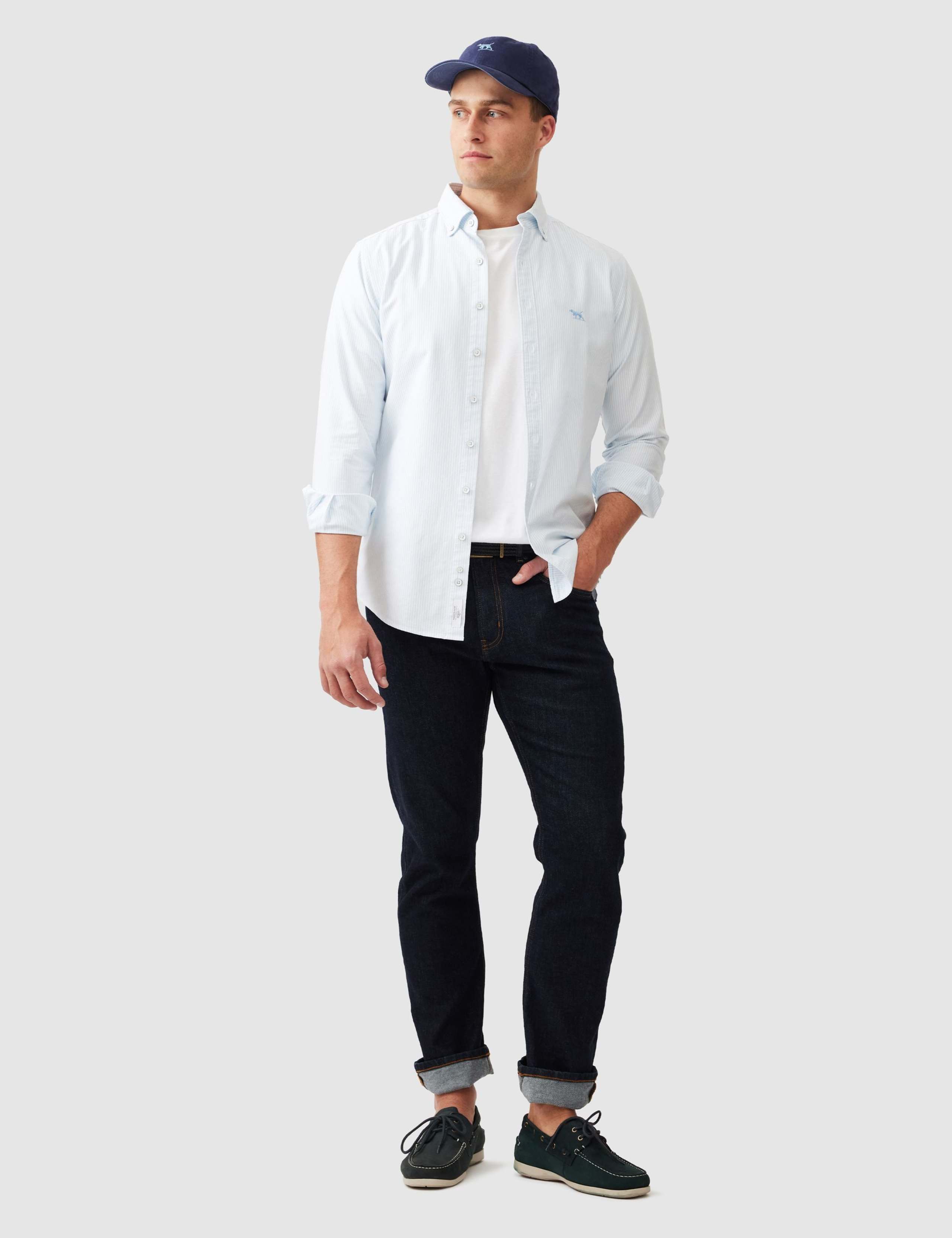 Gunn Slim Fit Pure Cotton Striped Oxford Shirt 3 of 5