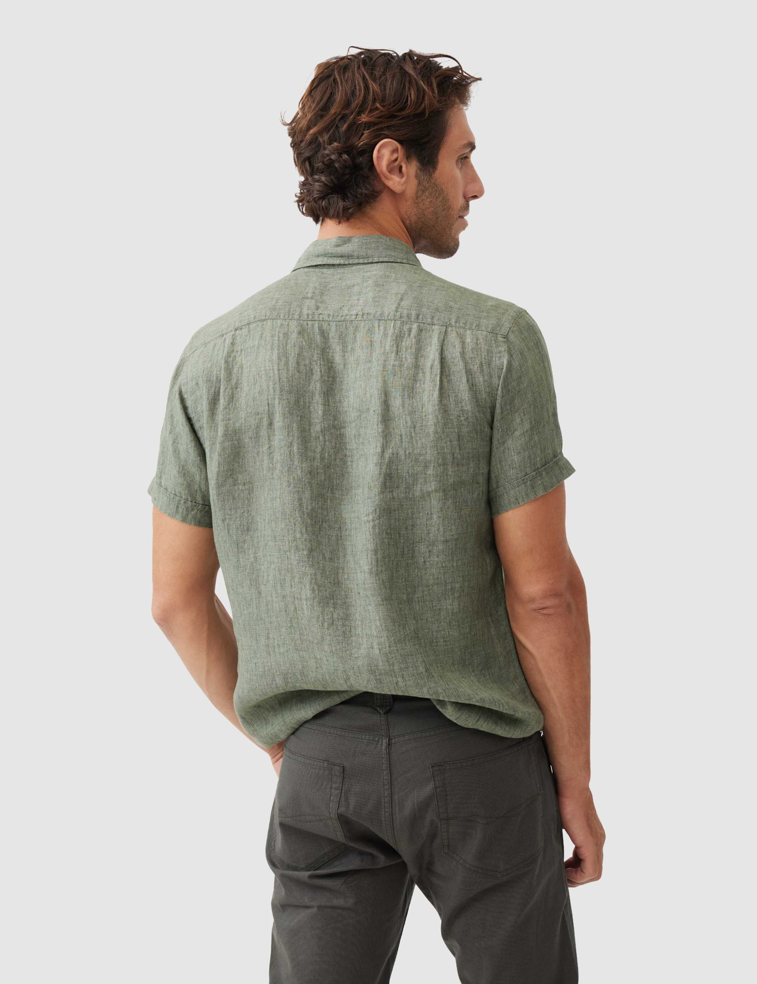 Palm Beach Slim Fit Pure Linen Shirt 3 of 5