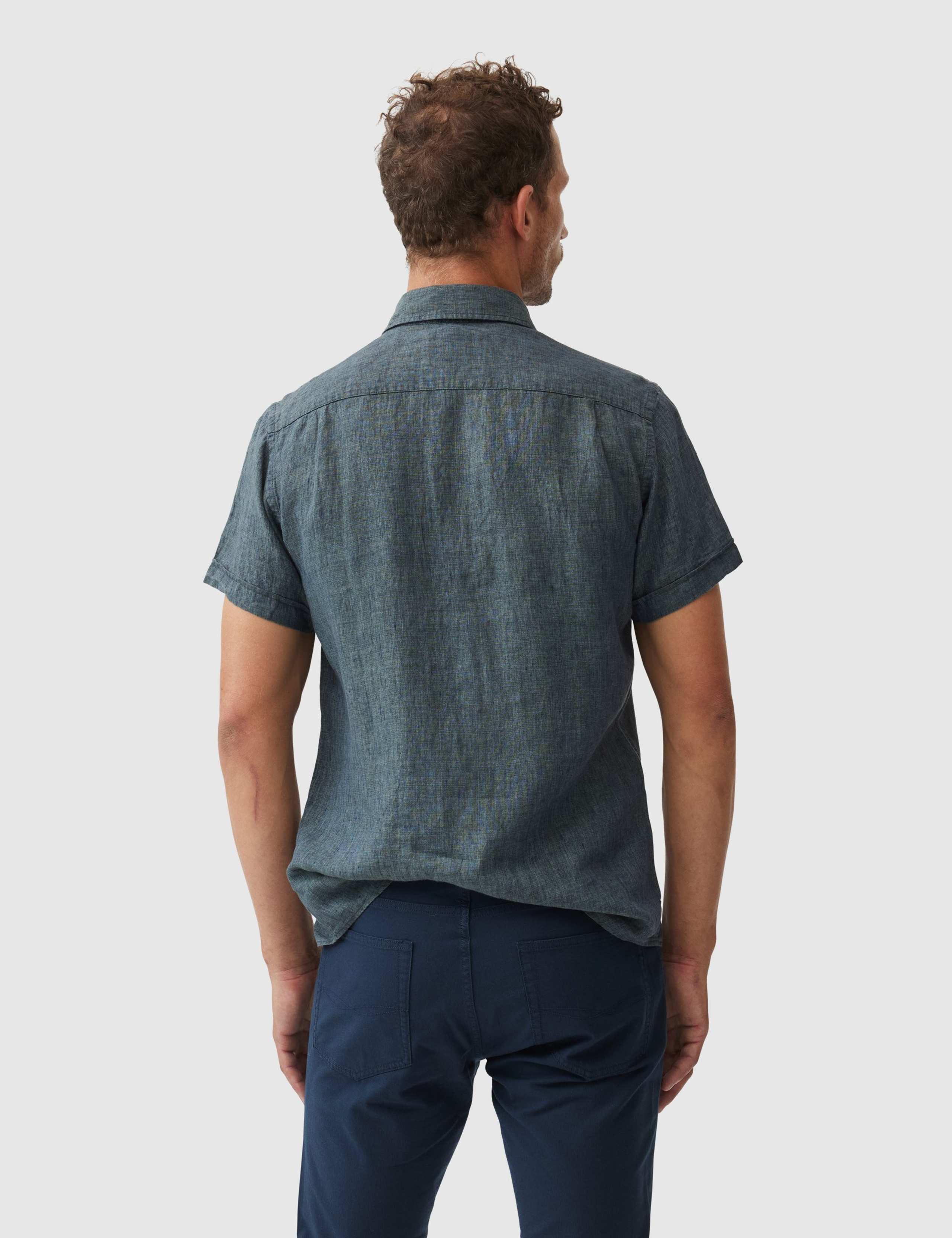 Palm Beach Slim Fit Pure Linen Shirt 4 of 6