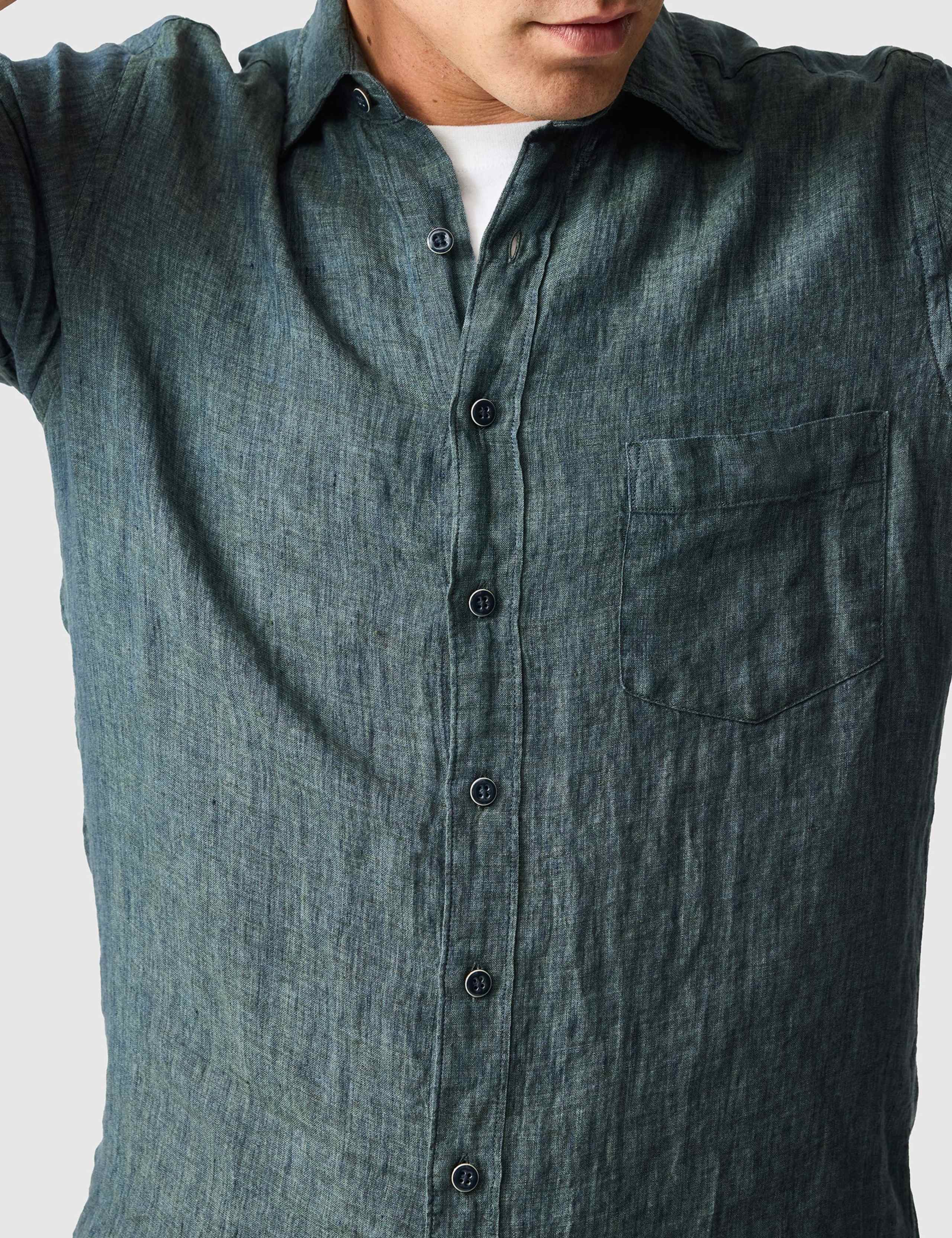 Palm Beach Slim Fit Pure Linen Shirt 5 of 6