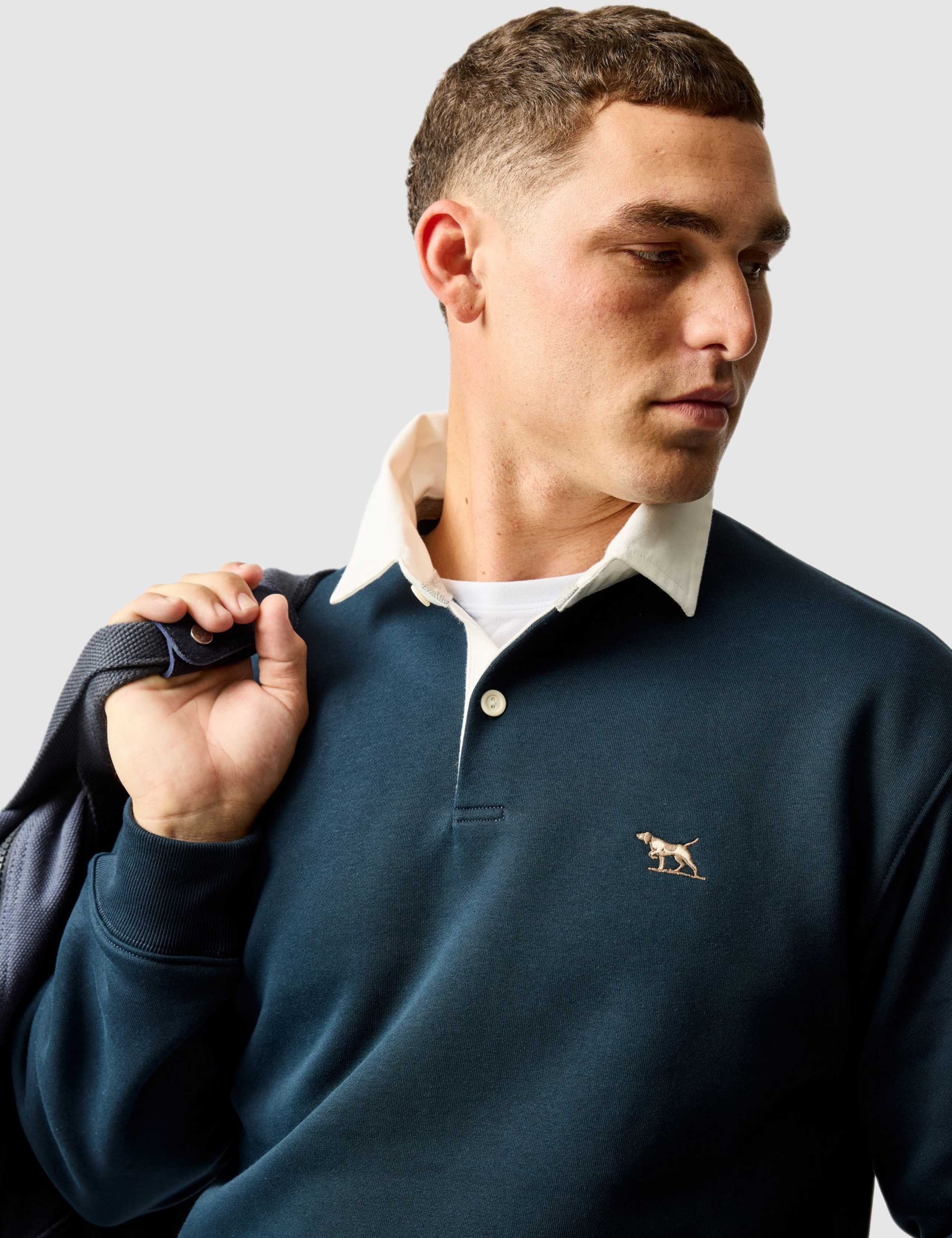 Otago Cotton Rich Rugby Collar Sweatshirt 4 of 6