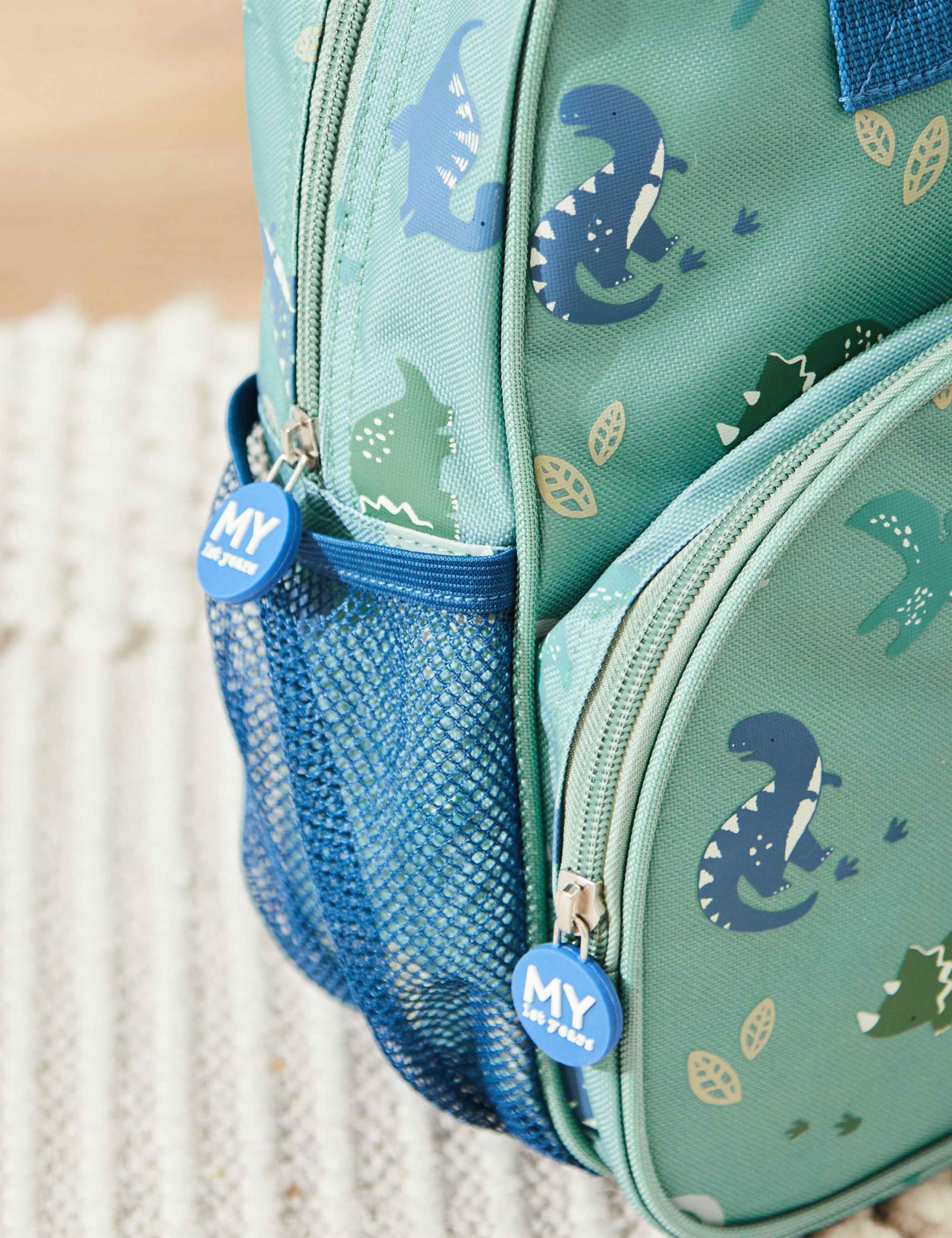 Khaki Dinosaur Print Medium Backpack 3 of 5