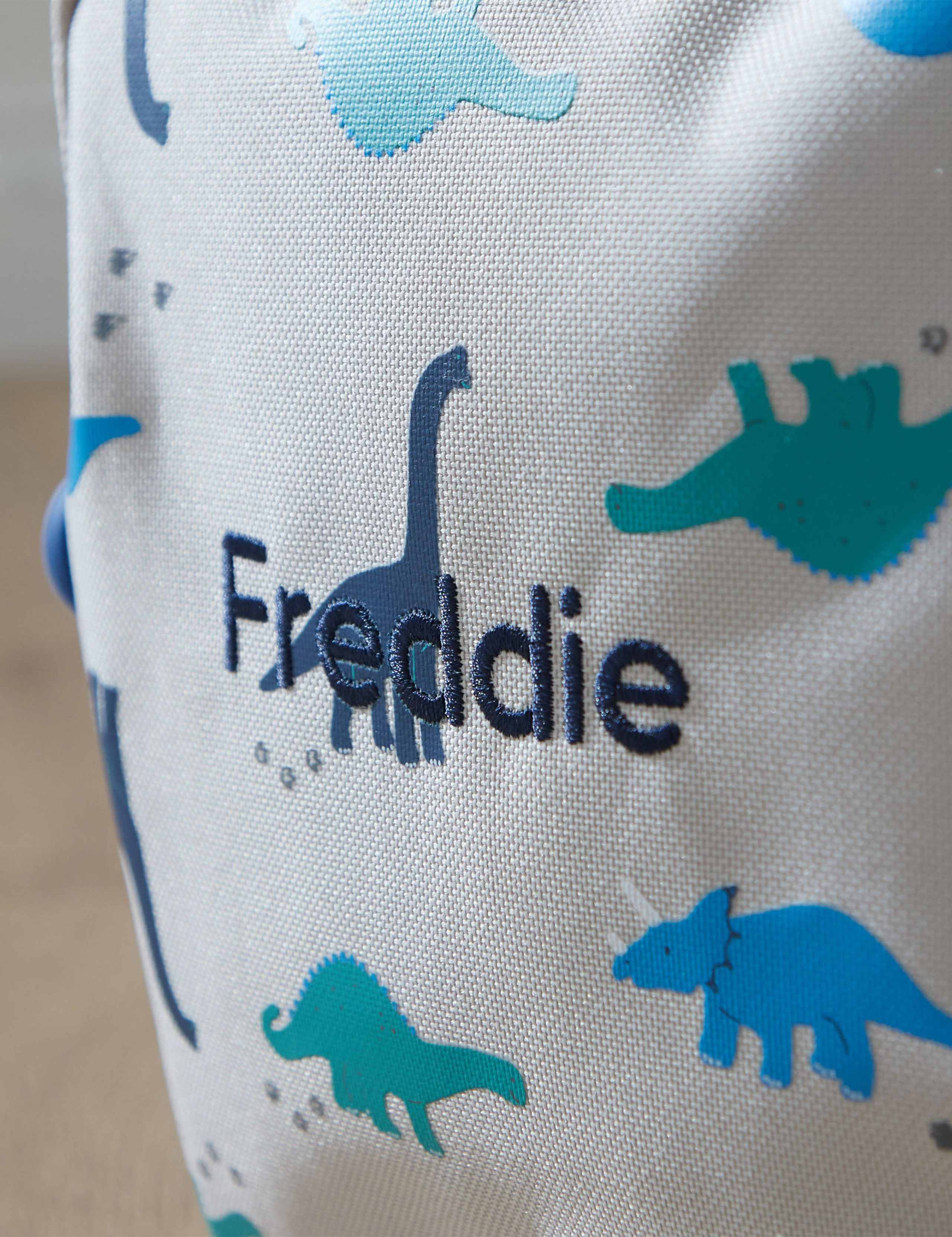 Personalised Grey Dinosaur Medium Backpack 2 of 5