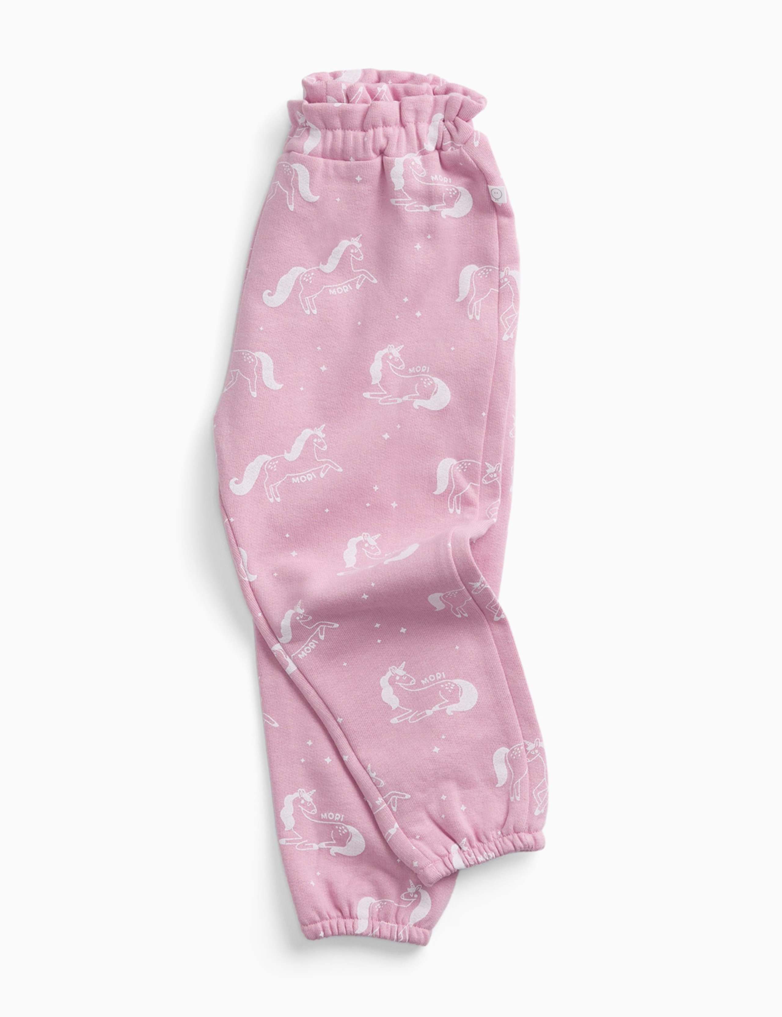 Cotton Blend Unicorn Frill Waist Joggers (3 Mths-6 Yrs) 3 of 3
