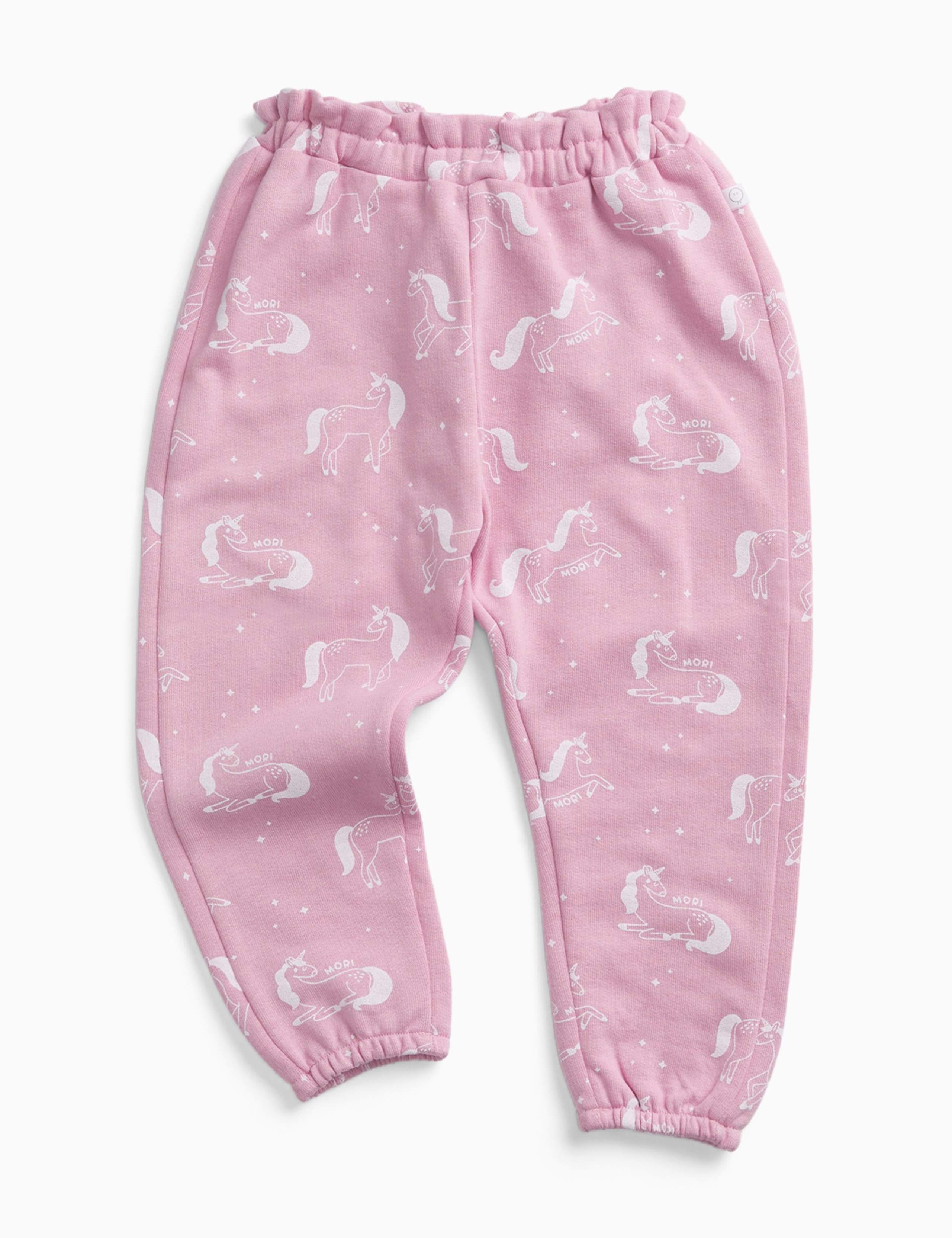 Cotton Blend Unicorn Frill Waist Joggers (3 Mths-6 Yrs) 2 of 3