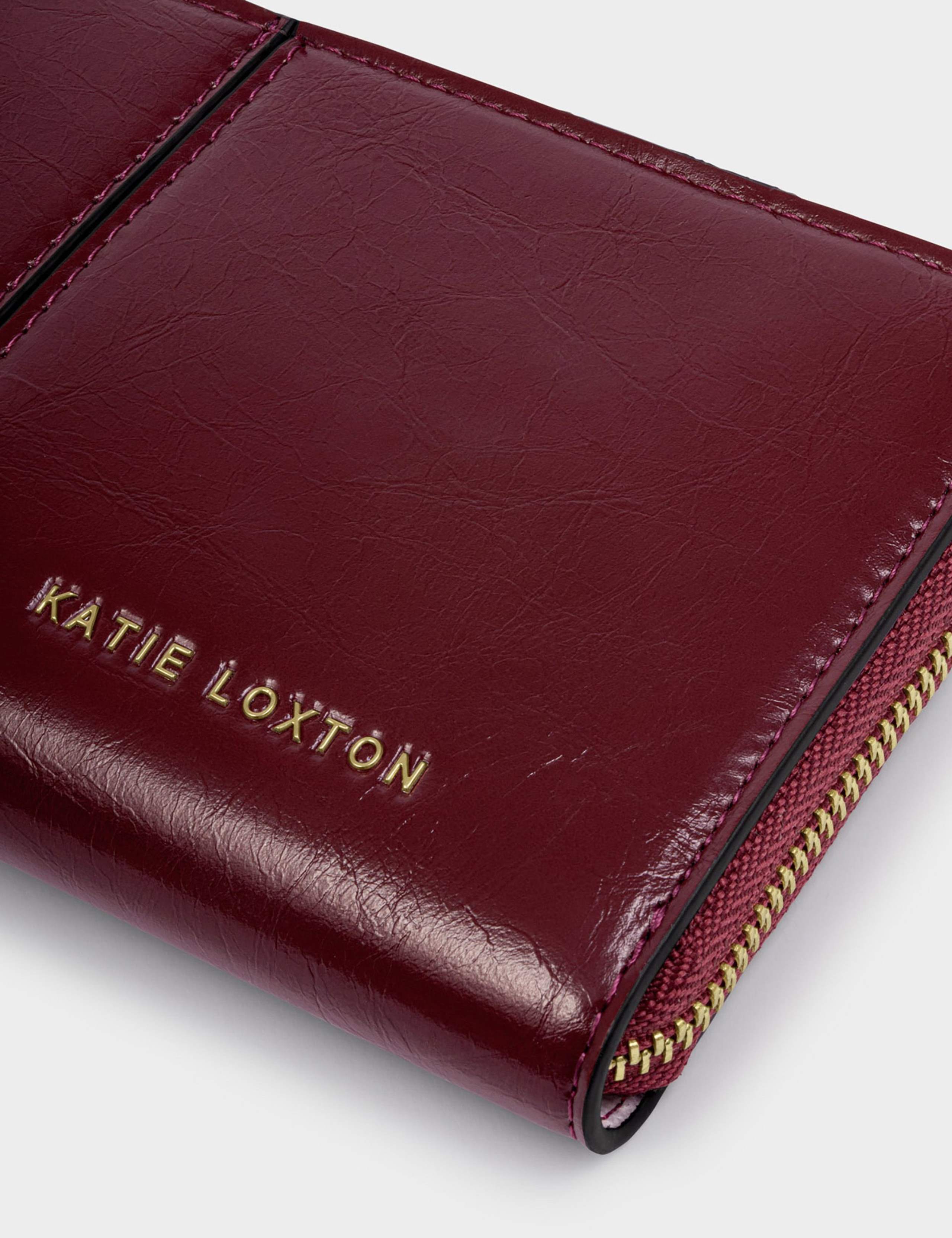Faux Leather Patent Zip Around Purse 4 of 5