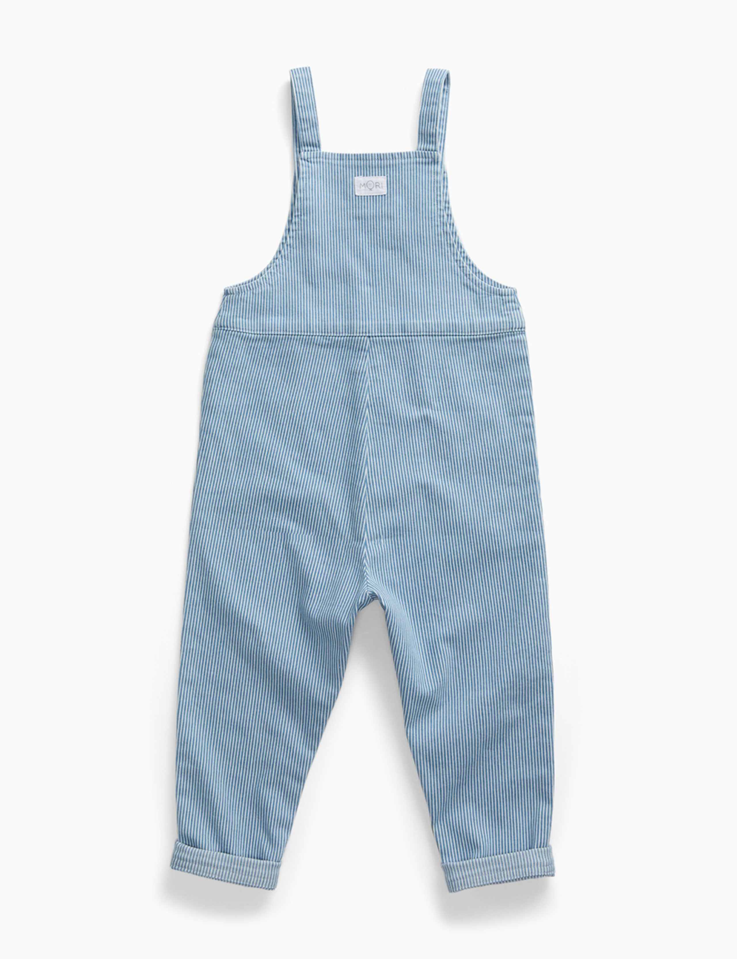 Denim Striped Dungarees (3 Mths - 4 Yrs) 1 of 3