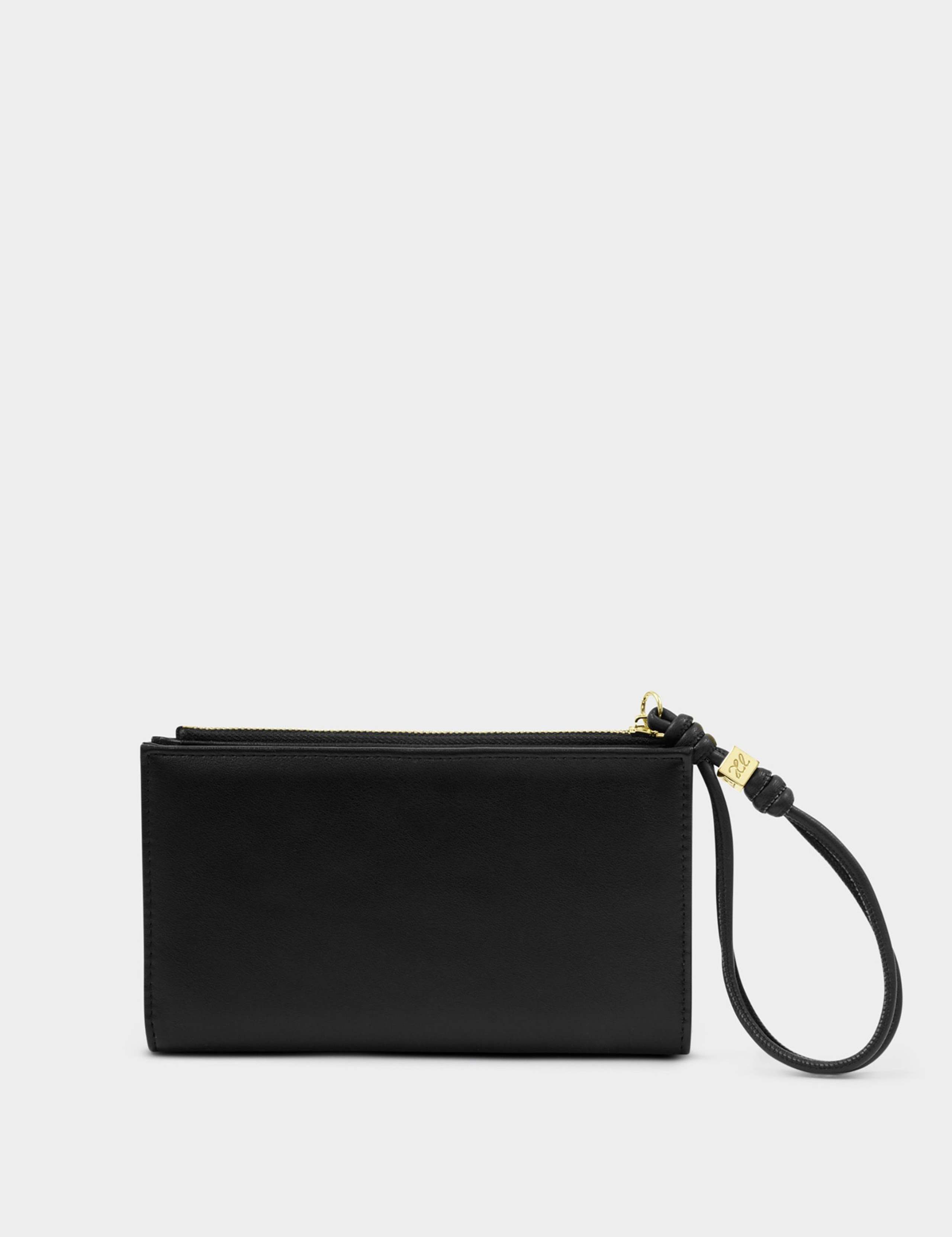 Faux Leather Braided Wristlet Purse 3 of 6
