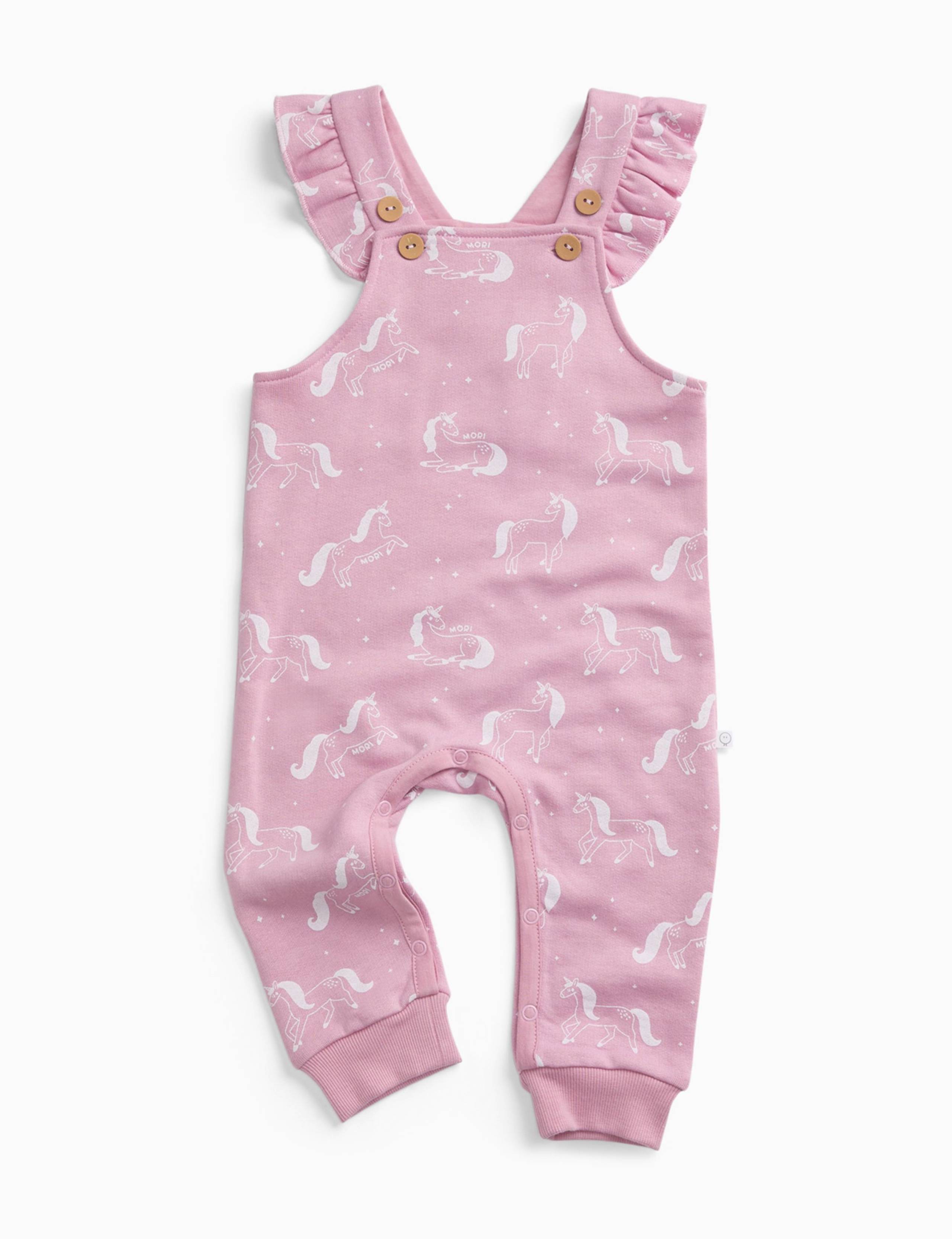 Cotton Blend Unicorn Frill Dungarees (3-3 Yrs) 1 of 2
