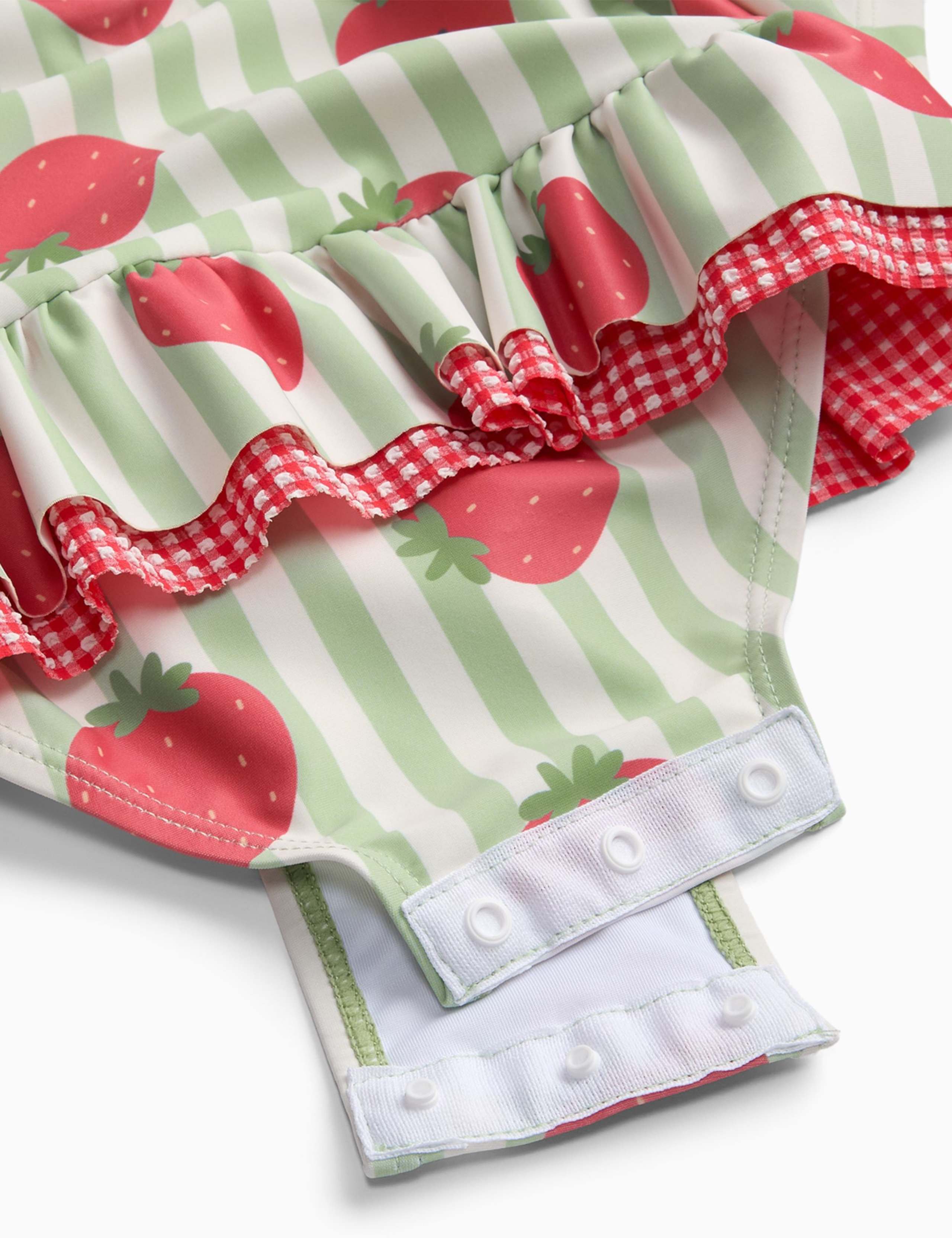 Striped Strawberry Frill Long Sleeve Swimsuit (3 Months-5 Years) 3 of 3