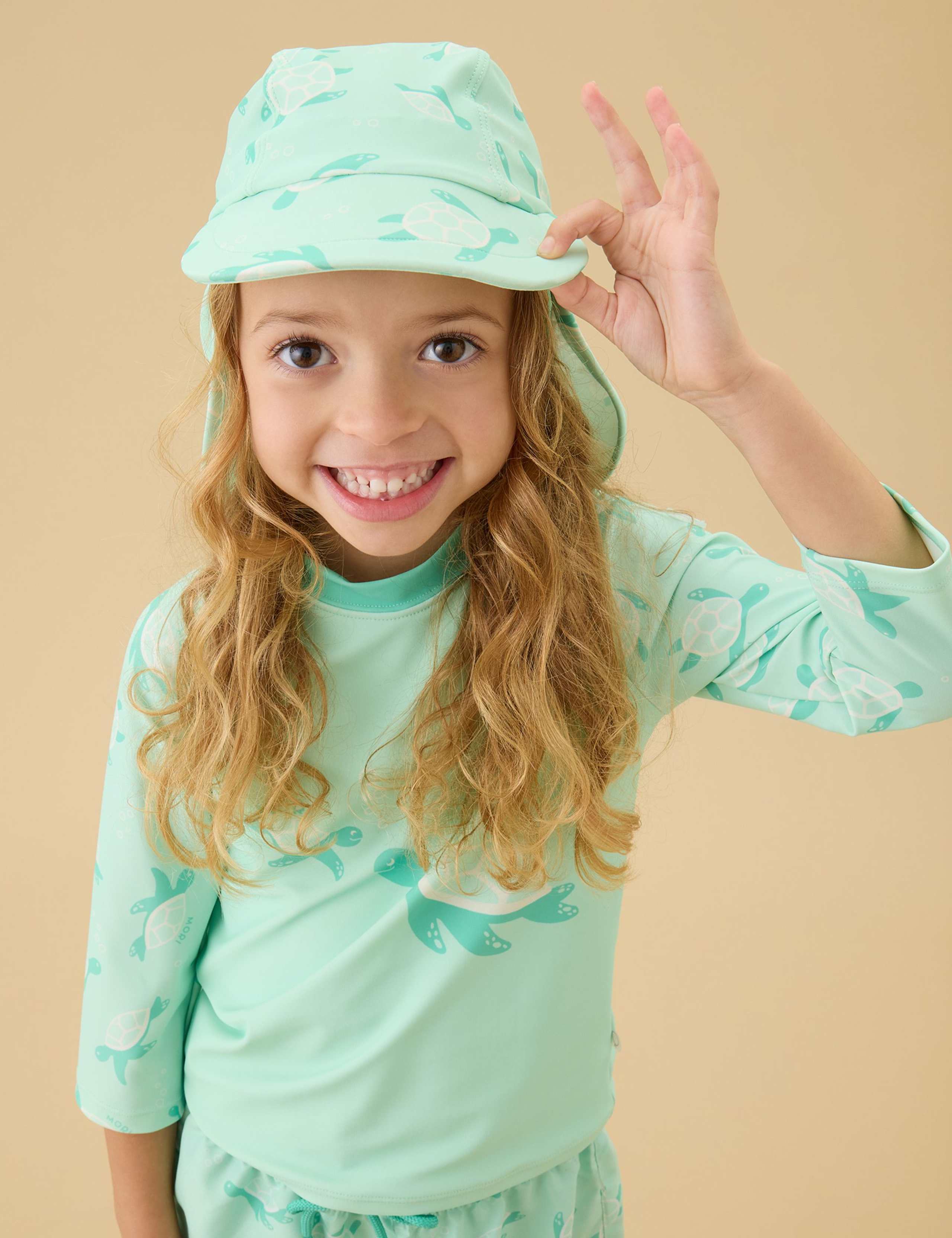 Turtle Long Sleeve Rash Vest (3 Months-5 Years) 1 of 3