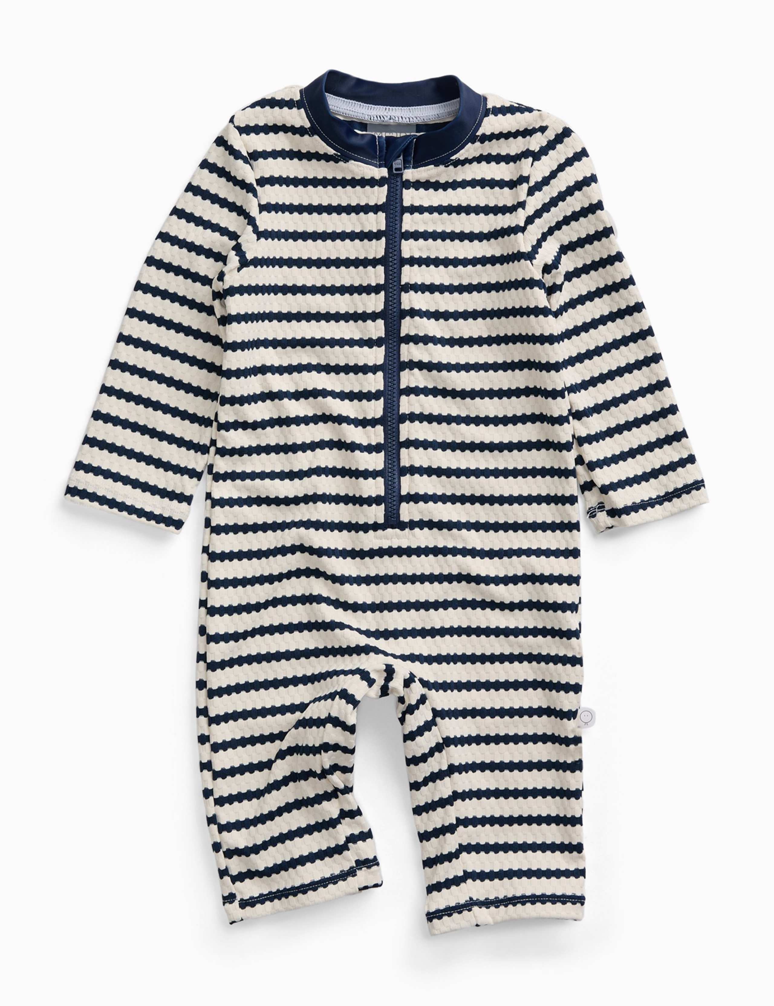 Striped All In One Swimsuit (0-18 Mths) 2 of 5