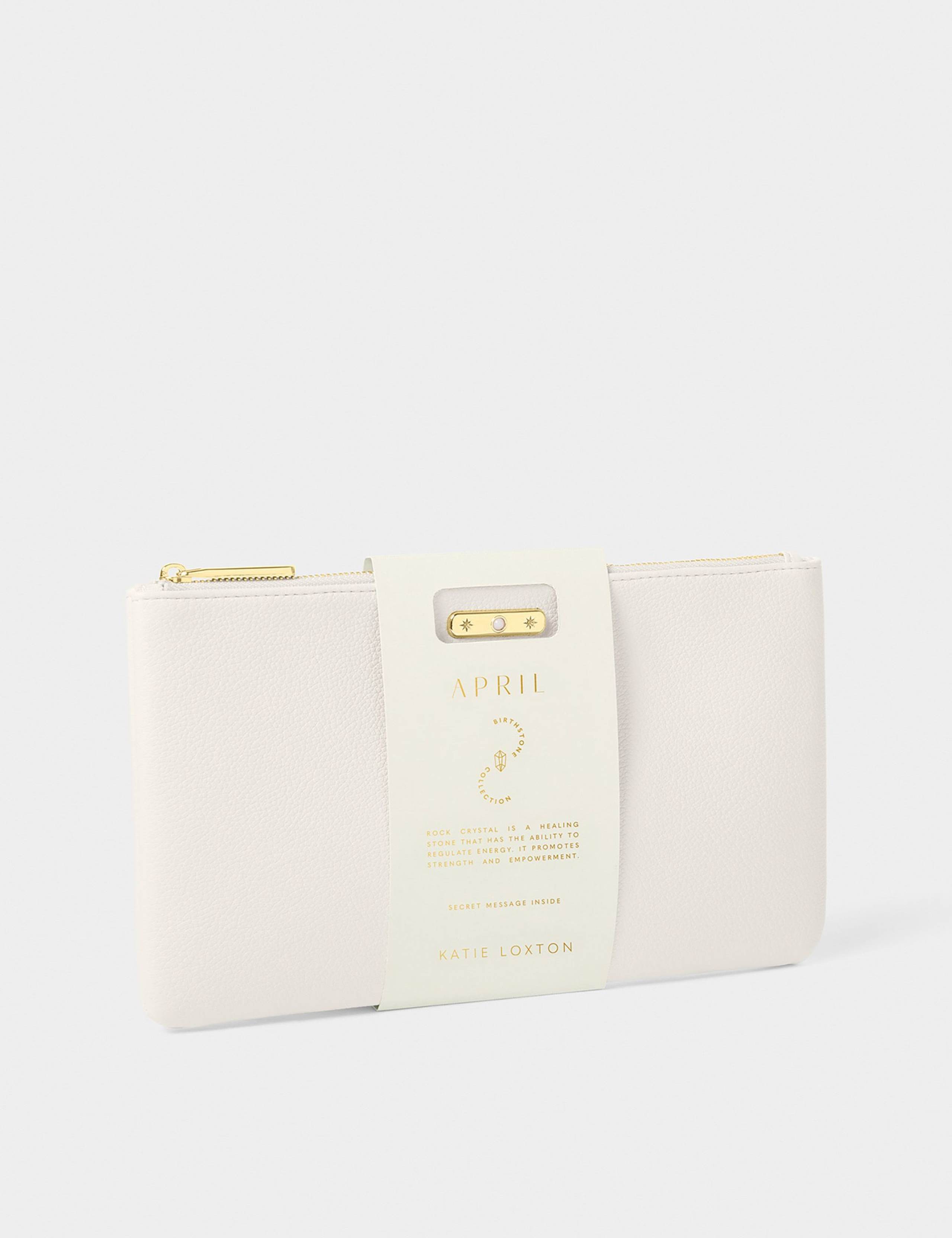 Faux Leather April Birthstone Pouch Purse 3 of 6