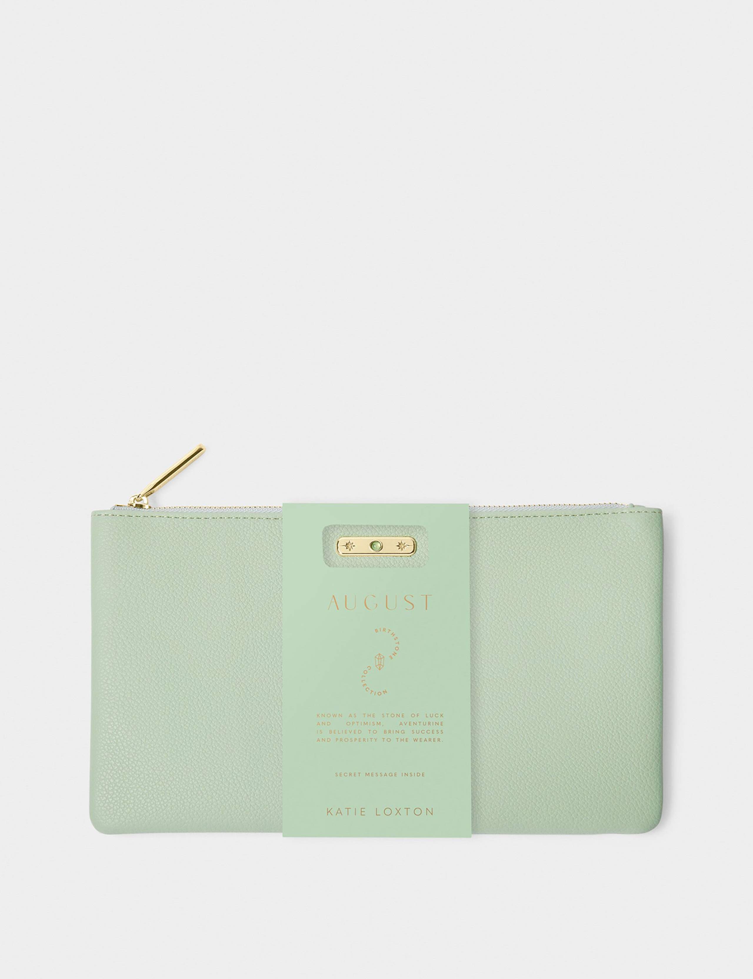 Faux Leather August Birthstone Pouch Purse 4 of 6