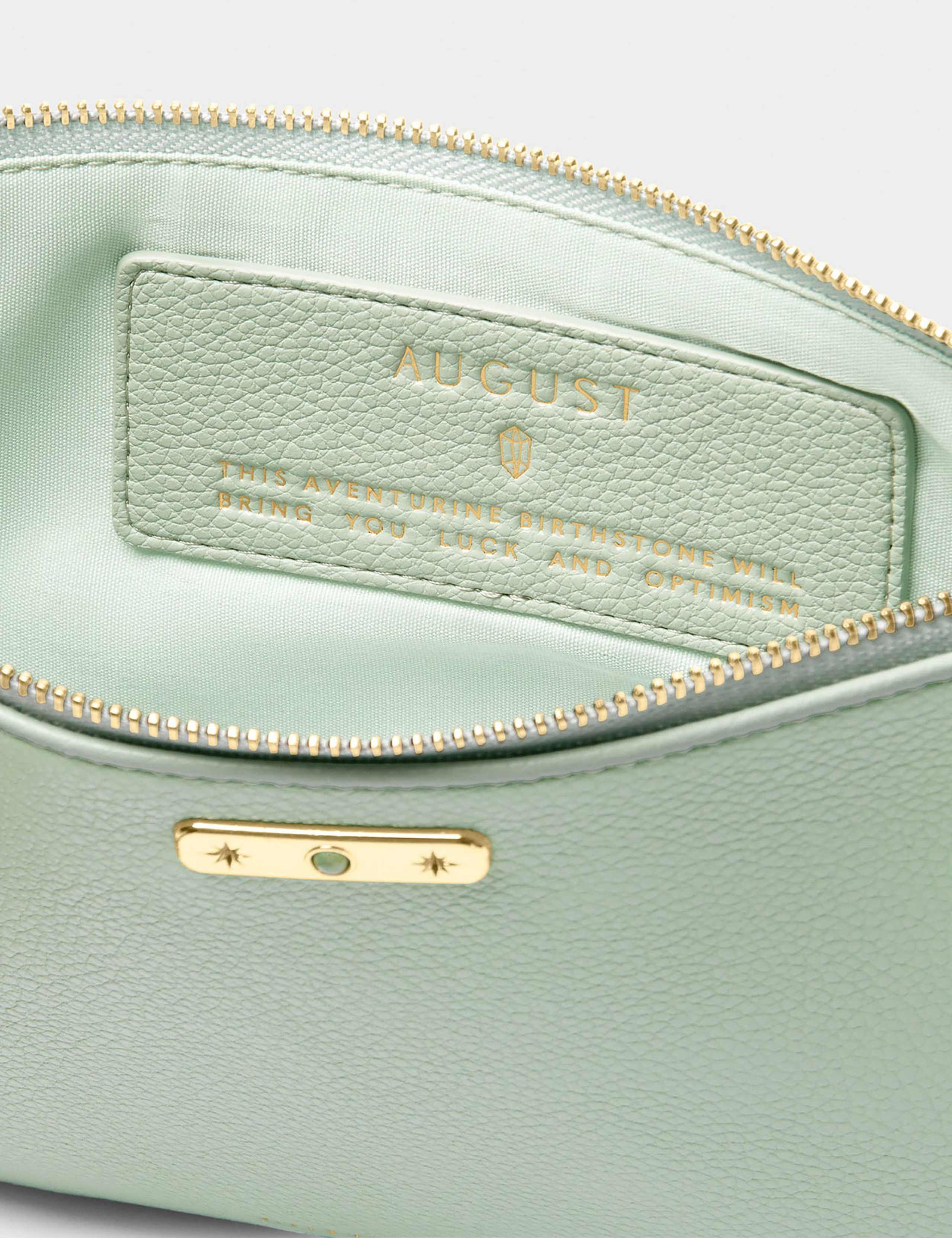Faux Leather August Birthstone Pouch Purse 5 of 6