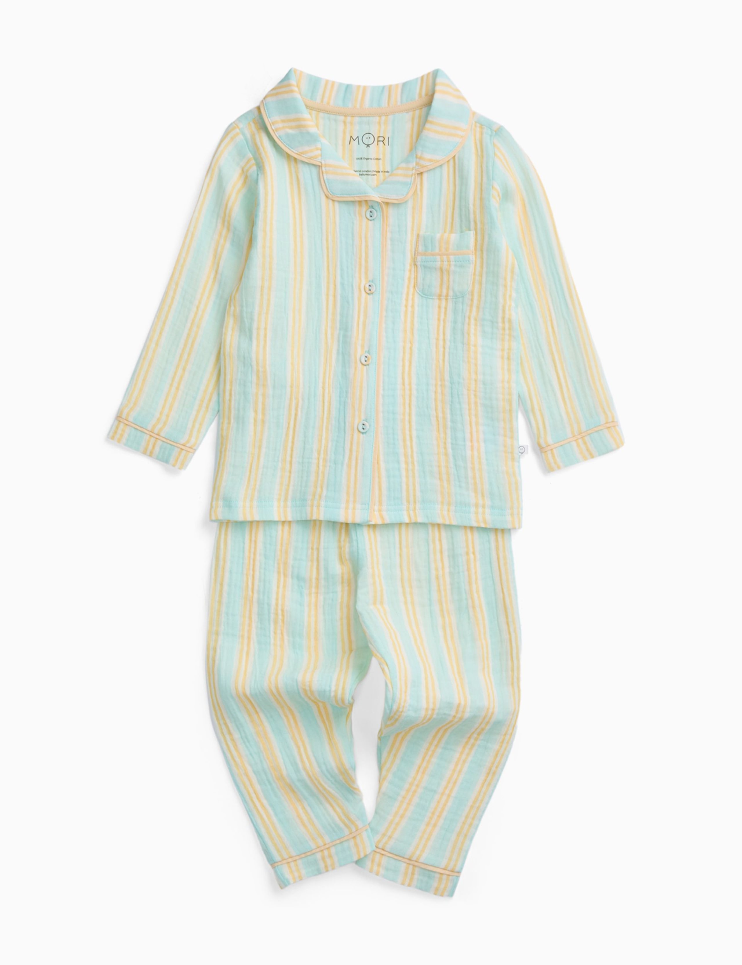 Pure Cotton Striped Pyjamas (0-8 Yrs) 2 of 5