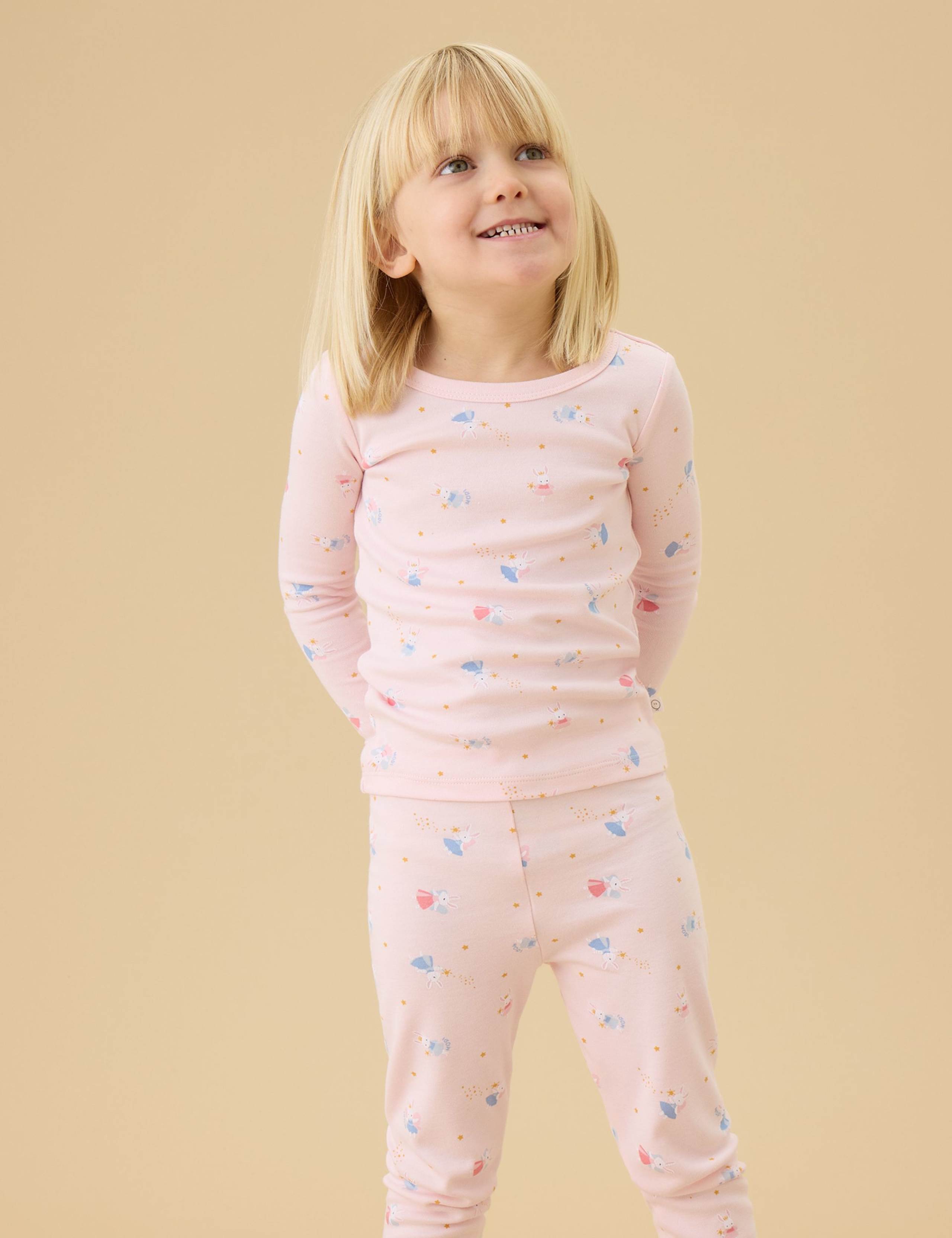 Cotton Blend Fairy Bunny Pyjamas (1-6 Yrs) 3 of 4