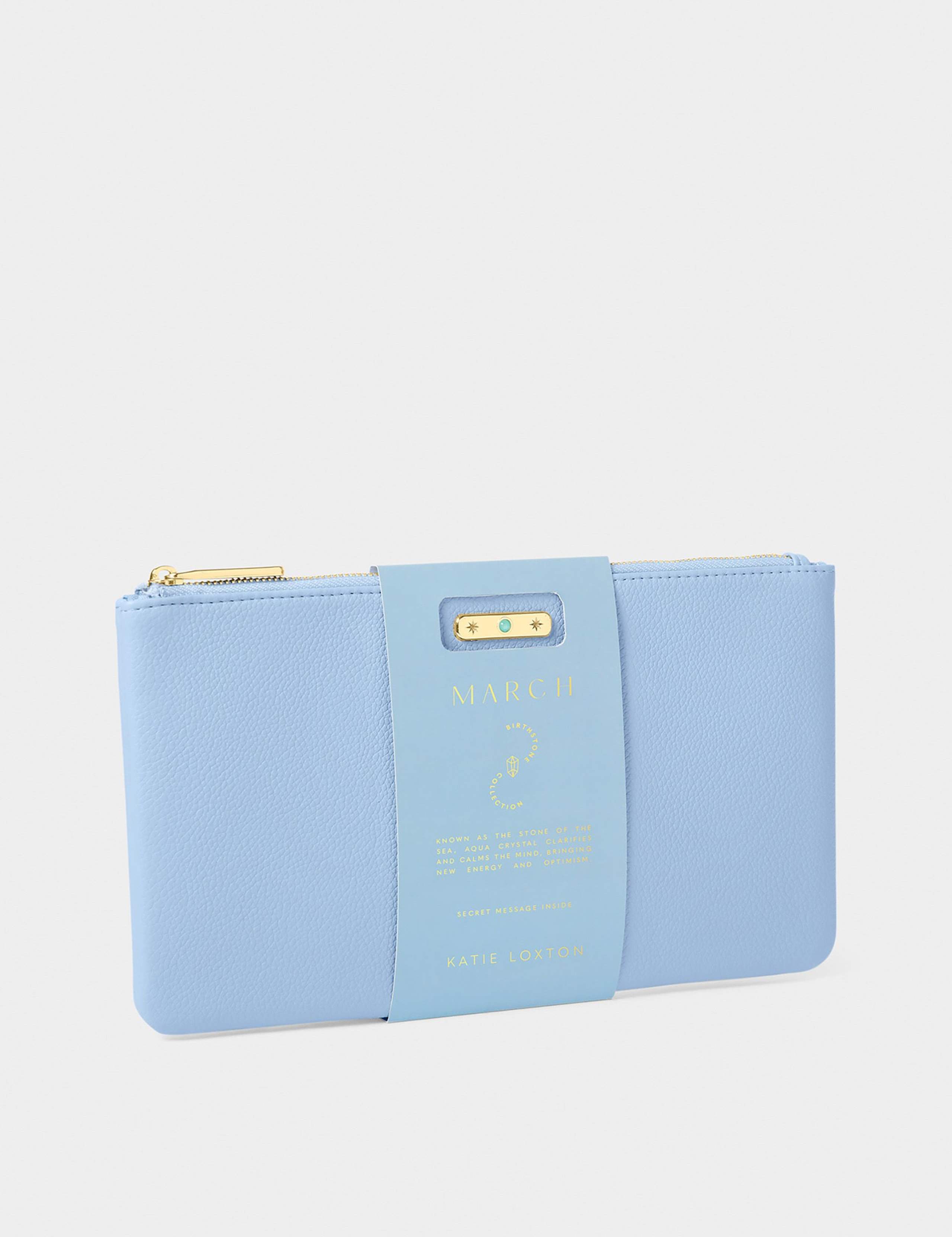 Faux Leather March Birthstone Pouch 2 of 6