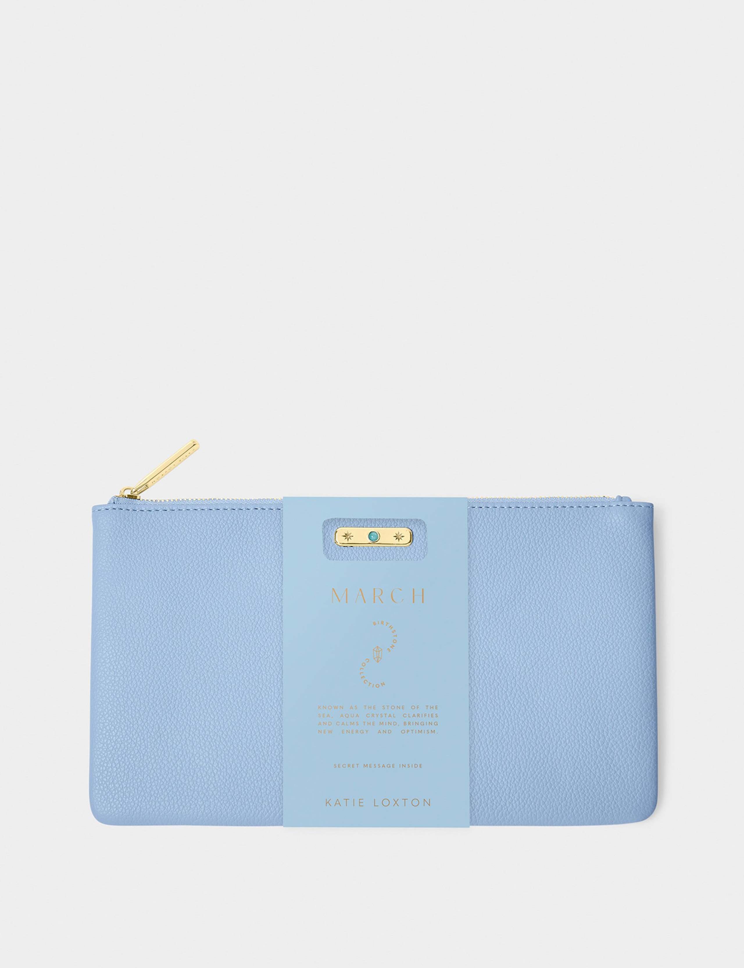 Faux Leather March Birthstone Pouch 4 of 6