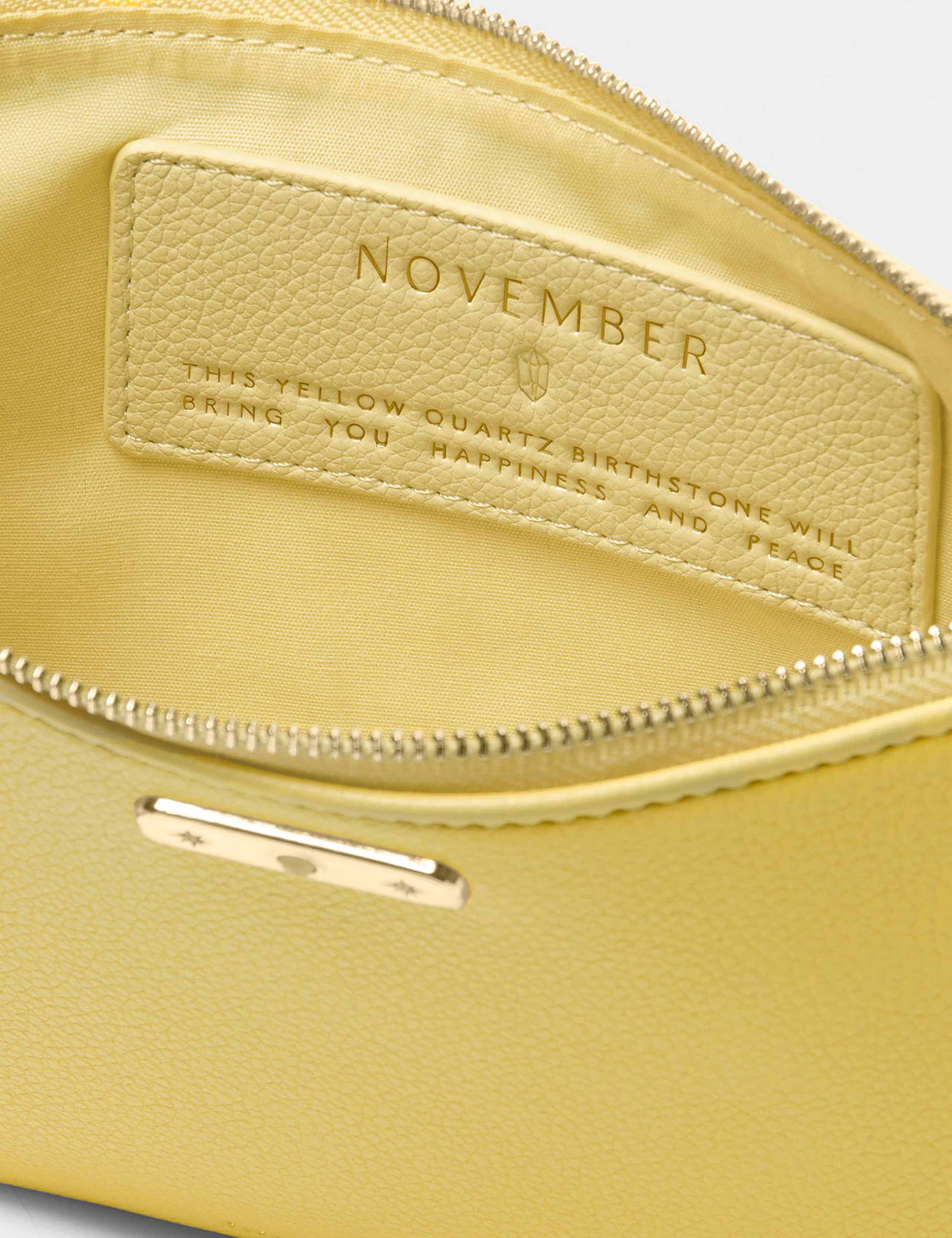 Faux Leather November Birthstone Pouch Purse 3 of 5