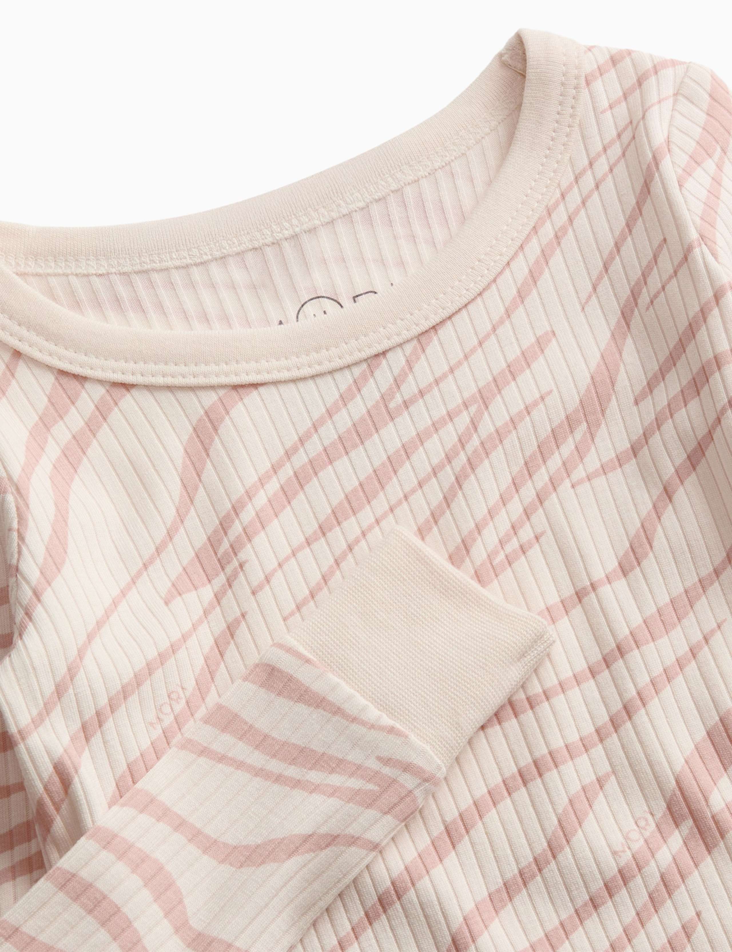 Zebra Print Ribbed Pyjamas with Cotton (6 Mths-6 Yrs) 4 of 4