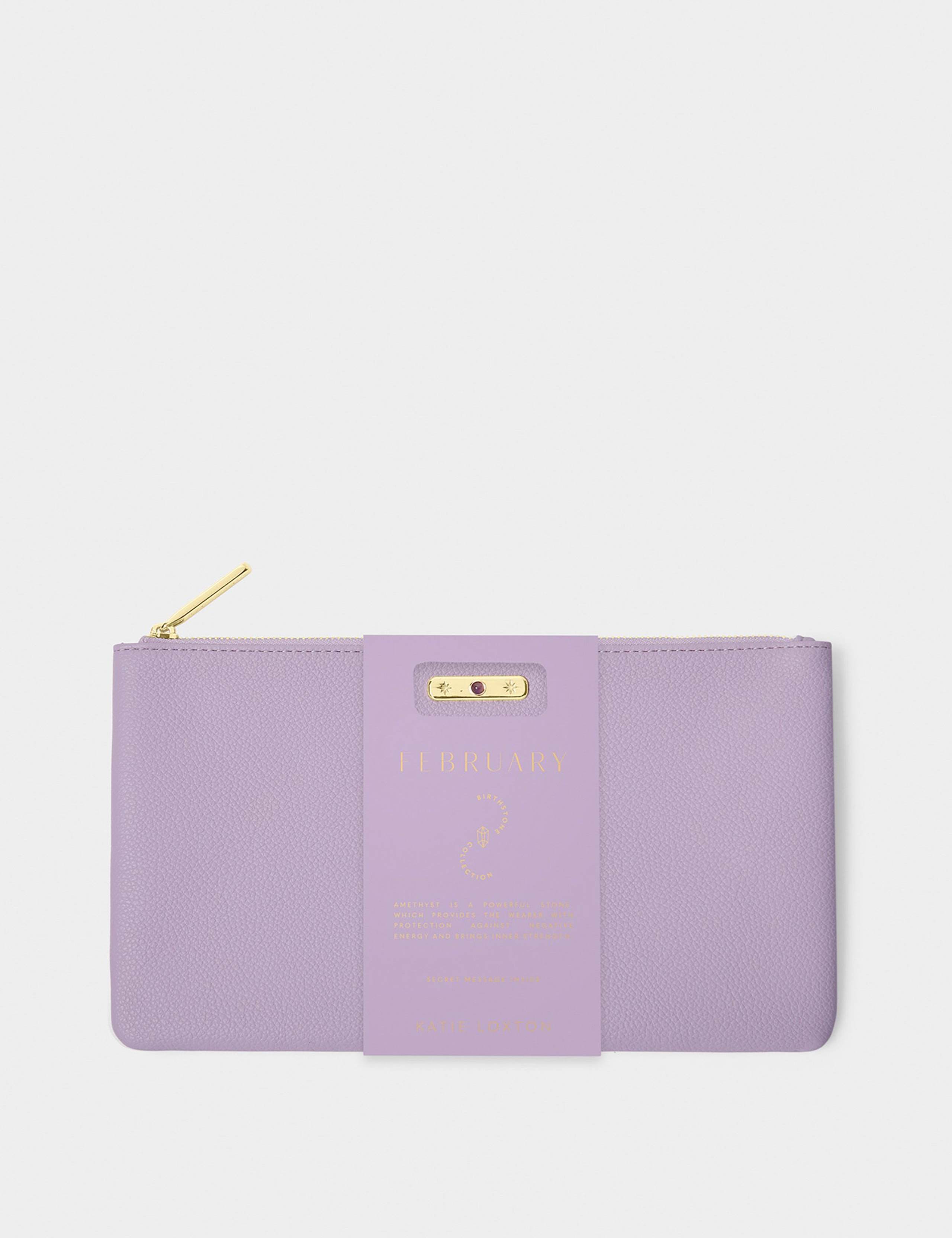 Faux Leather February Birthstone Pouch Purse 2 of 5
