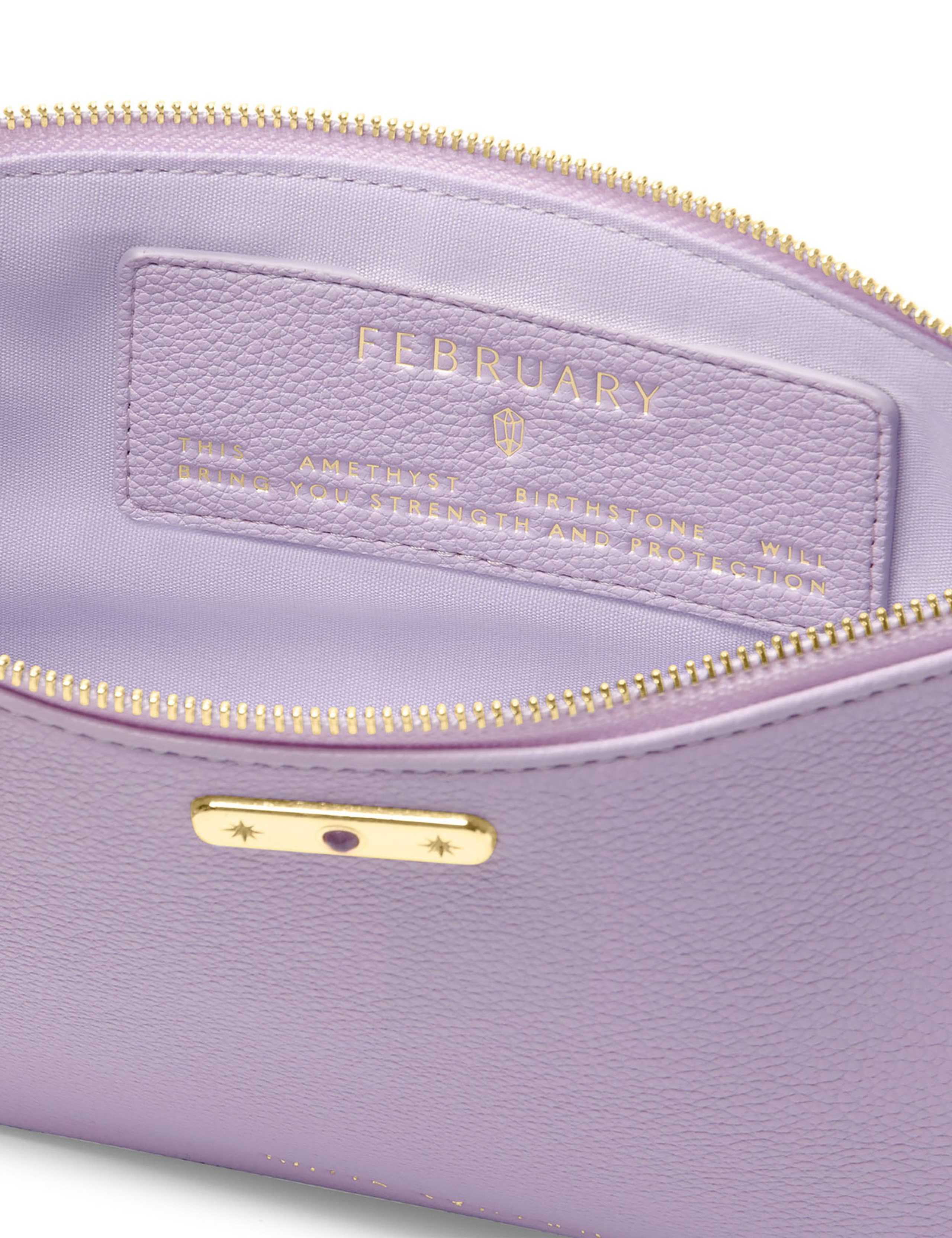Faux Leather February Birthstone Pouch Purse 3 of 5