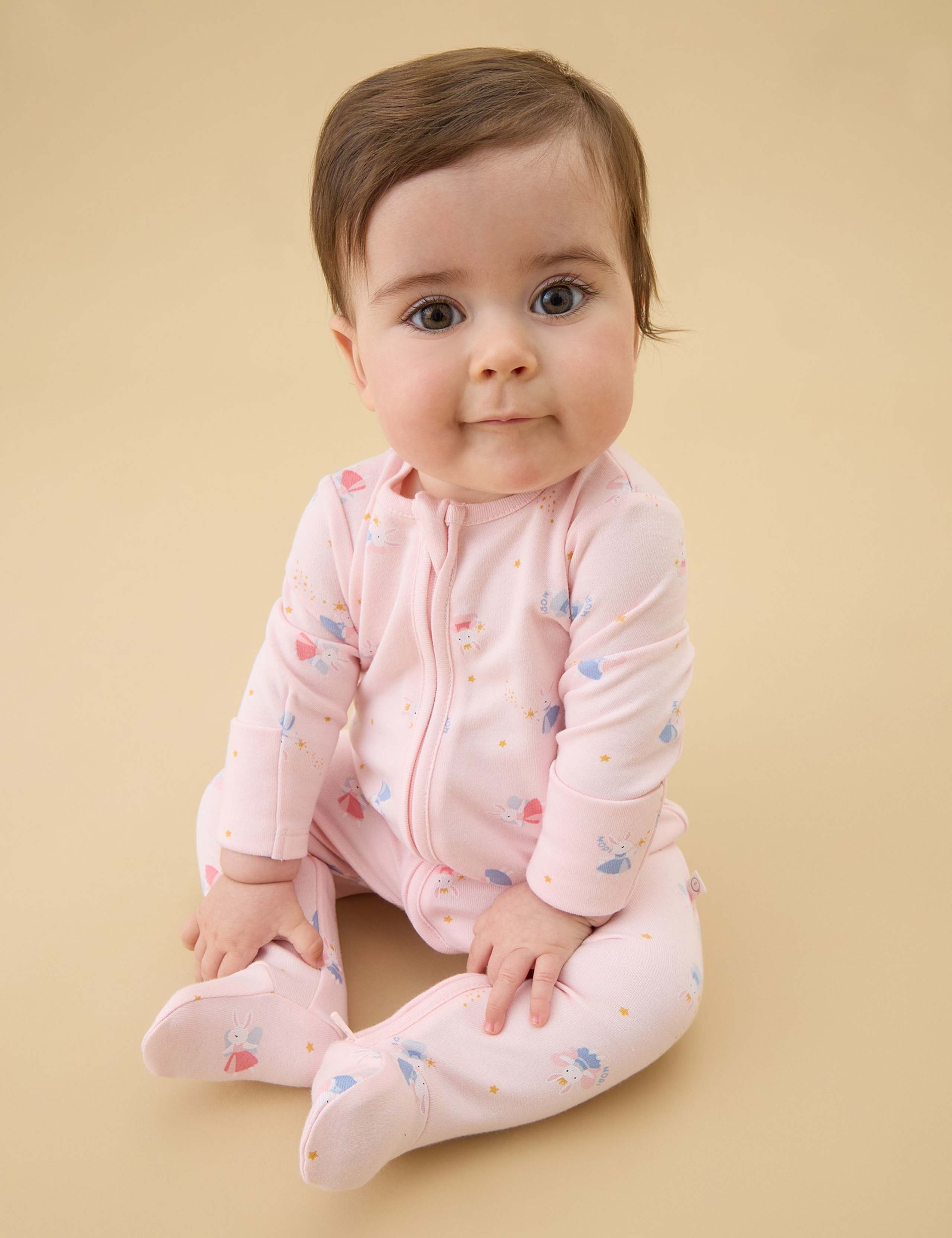 Cotton Blend Fairy Bunny Zip Sleepsuit (7lbs-3 Yrs) 4 of 6