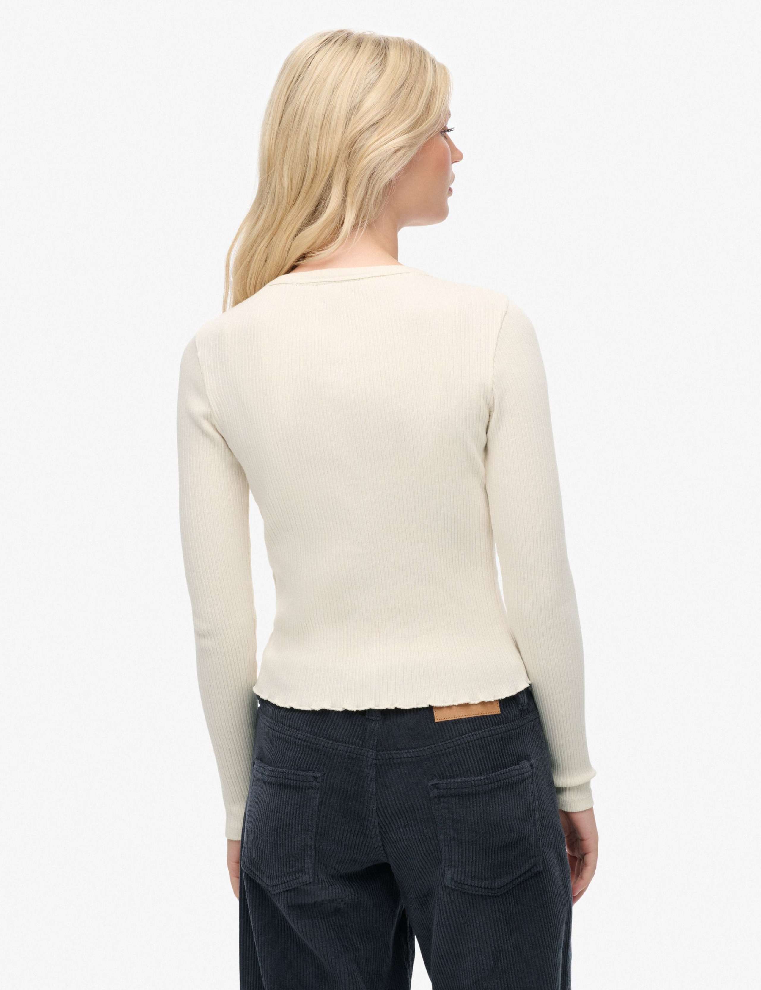 Pure Cotton Ribbed Cardigan 6 of 6