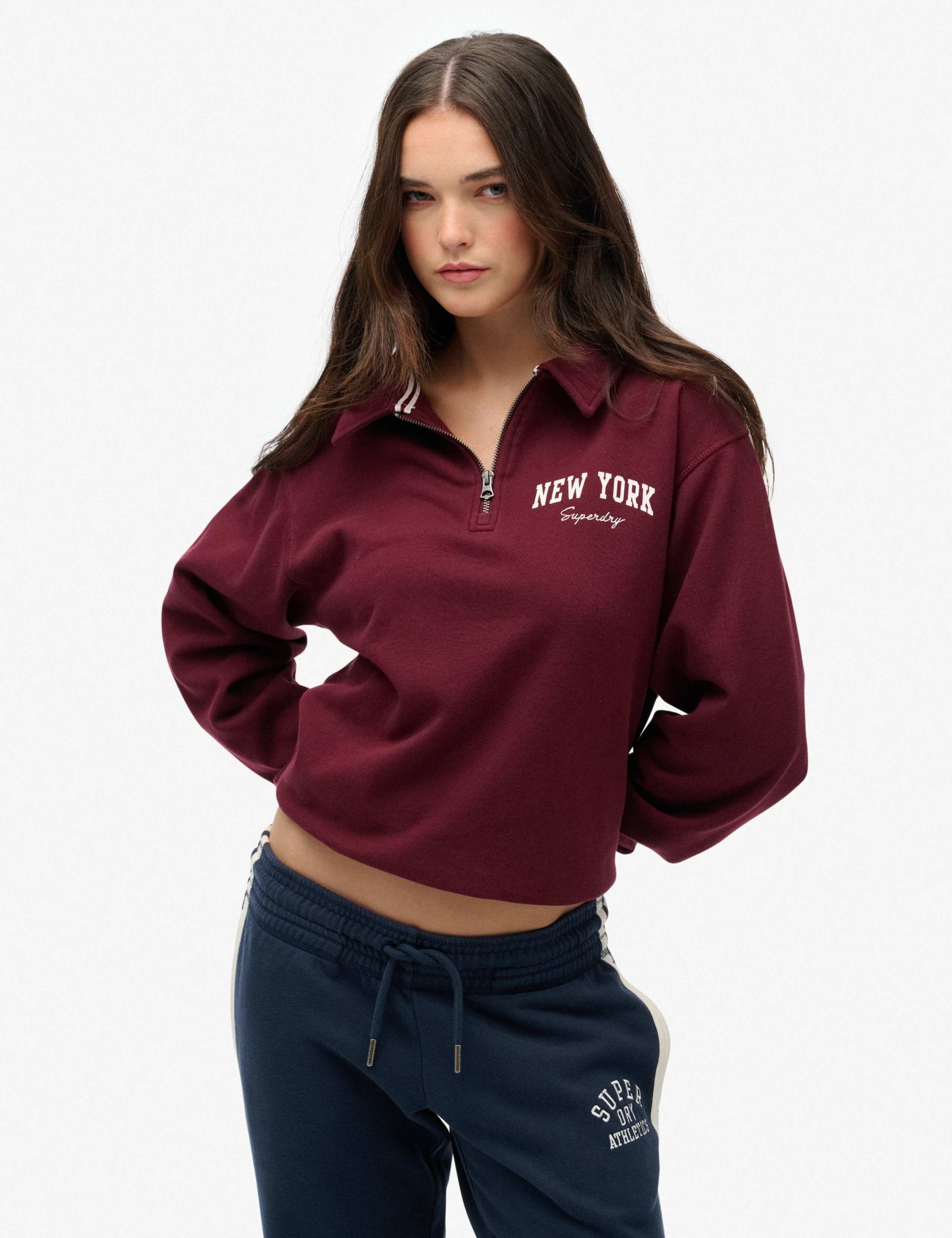Pure Cotton New York Half Zip Sweatshirt 1 of 7