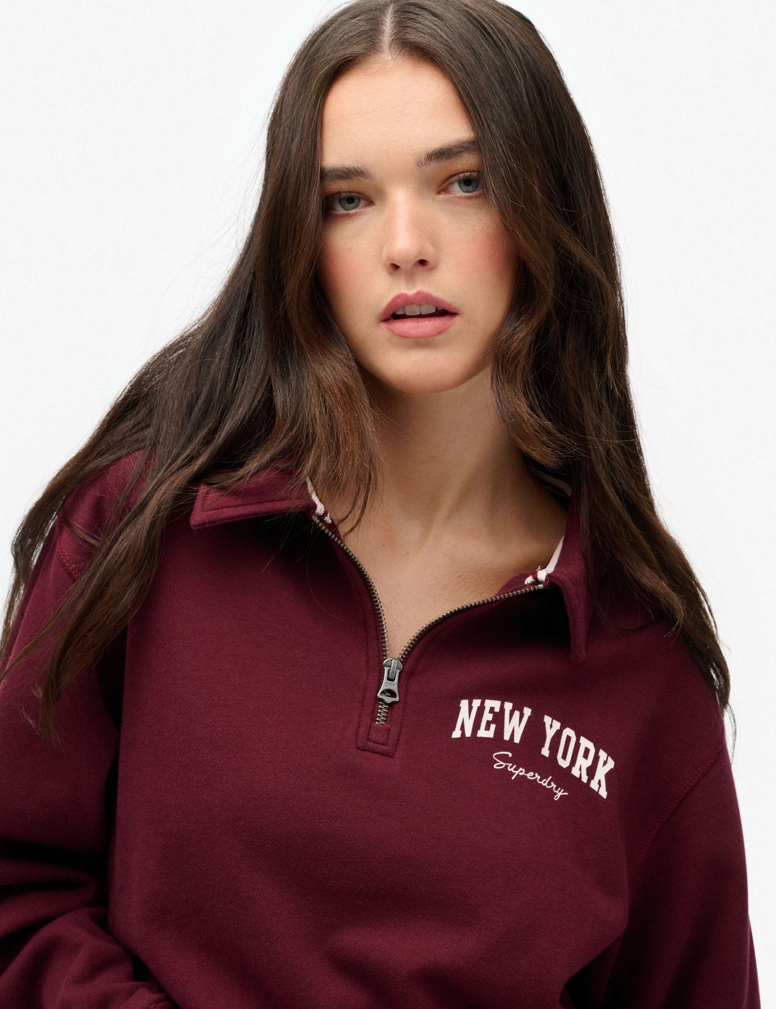 Pure Cotton New York Half Zip Sweatshirt 3 of 7