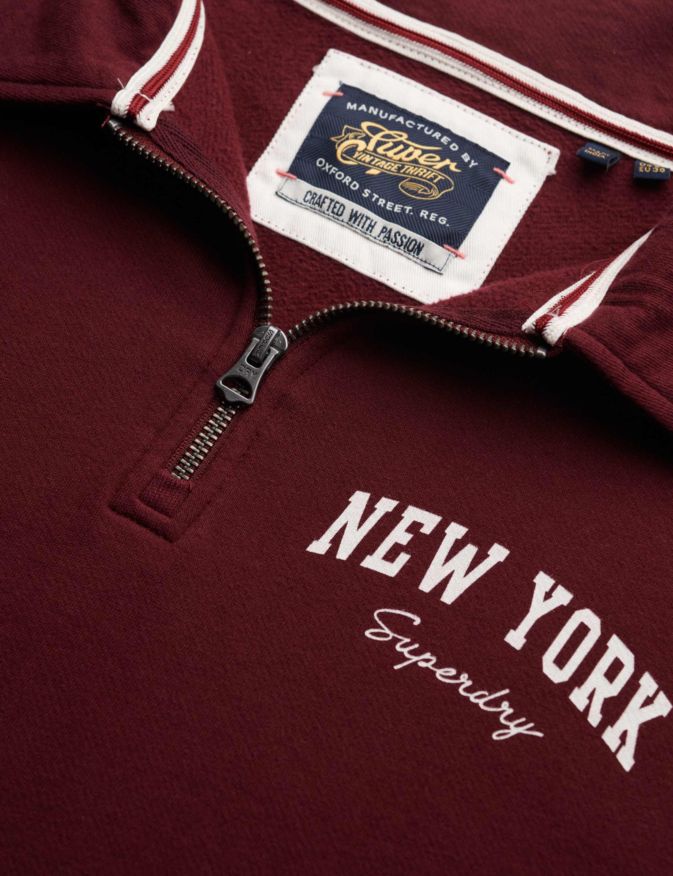 Pure Cotton New York Half Zip Sweatshirt 4 of 7
