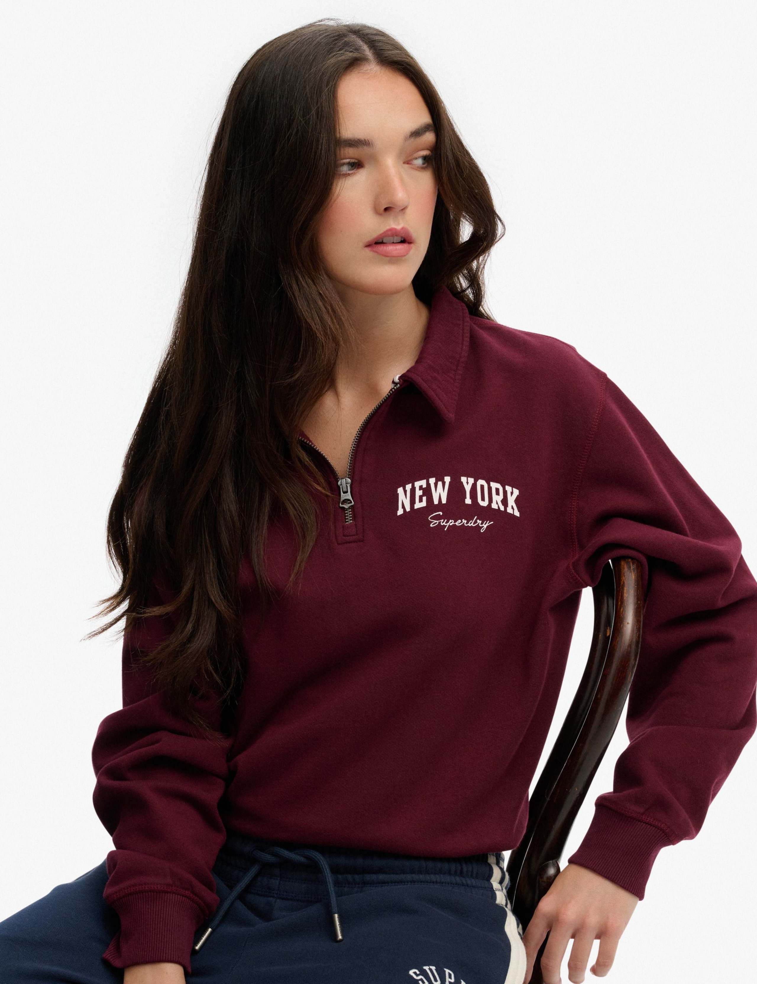 Pure Cotton New York Half Zip Sweatshirt 5 of 7
