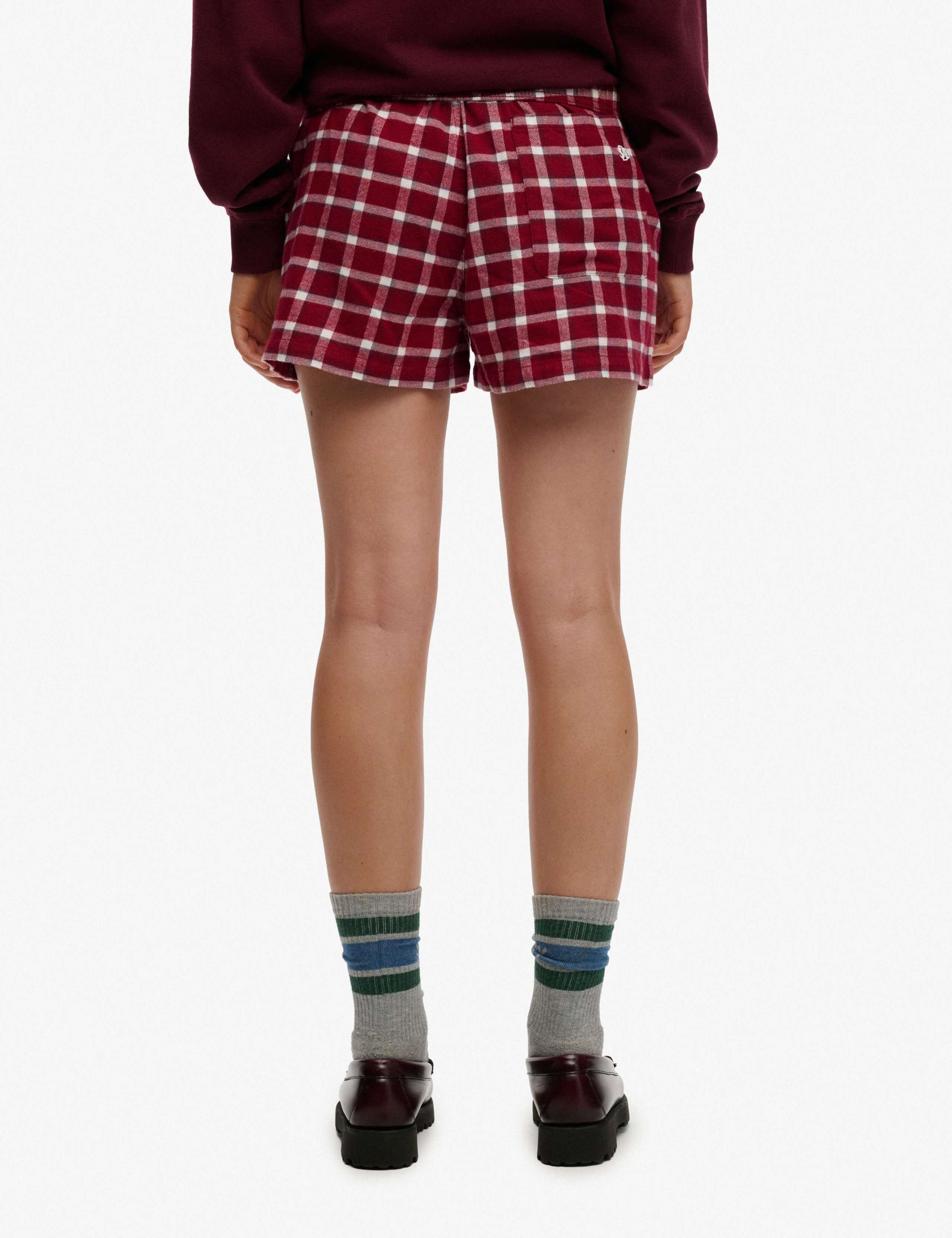 Brushed Cotton Checked Pyjama Shorts 3 of 7