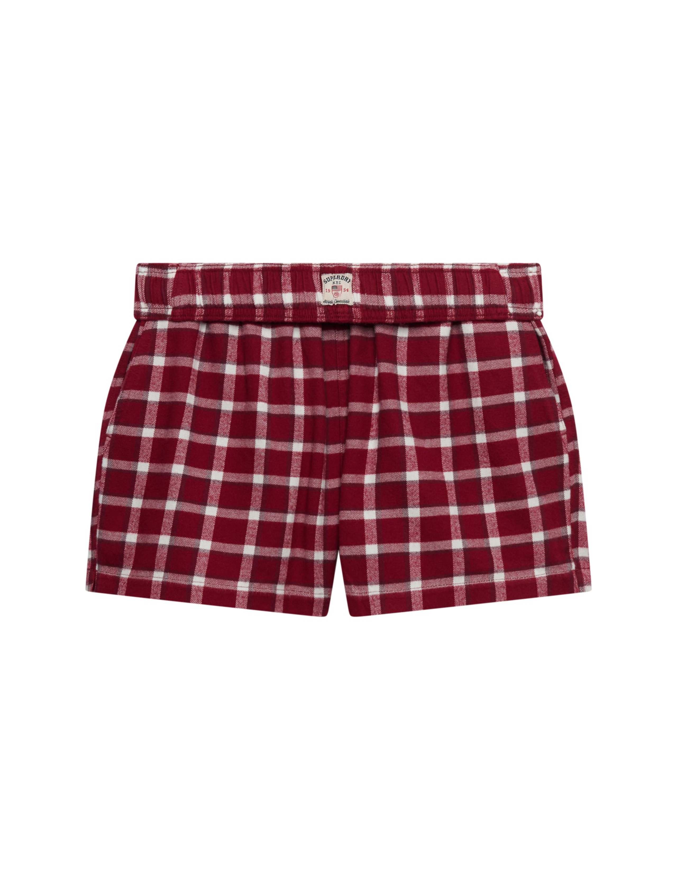 Brushed Cotton Checked Pyjama Shorts 6 of 7