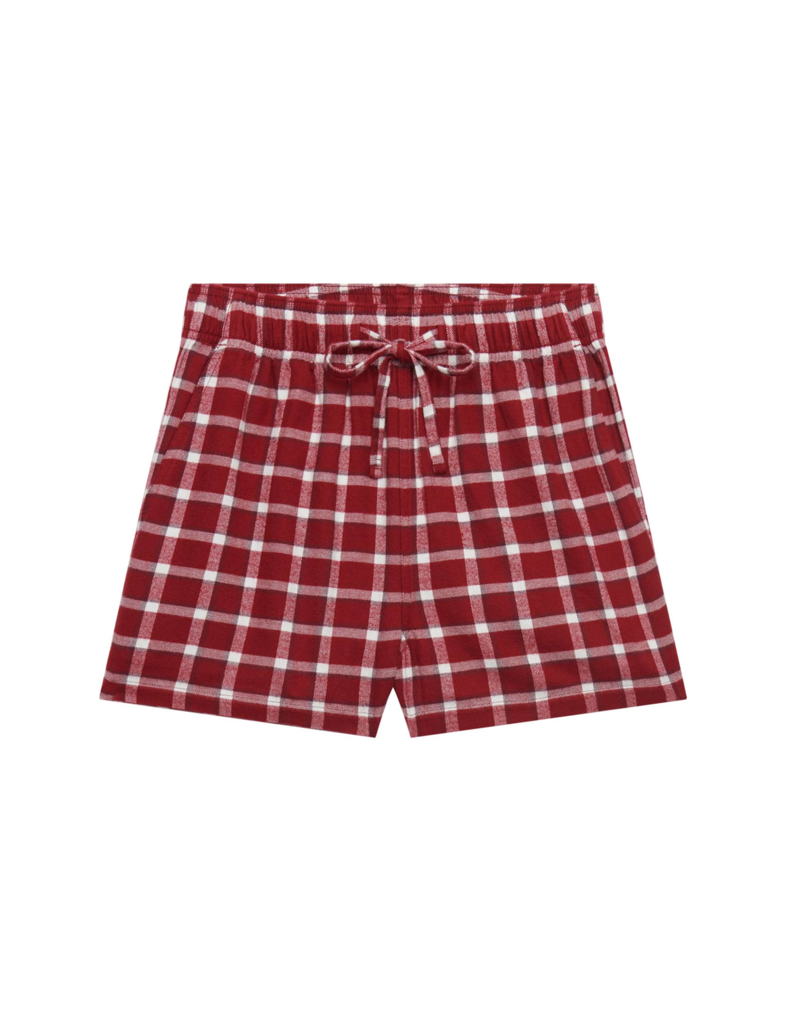 Brushed Cotton Checked Pyjama Shorts 7 of 7