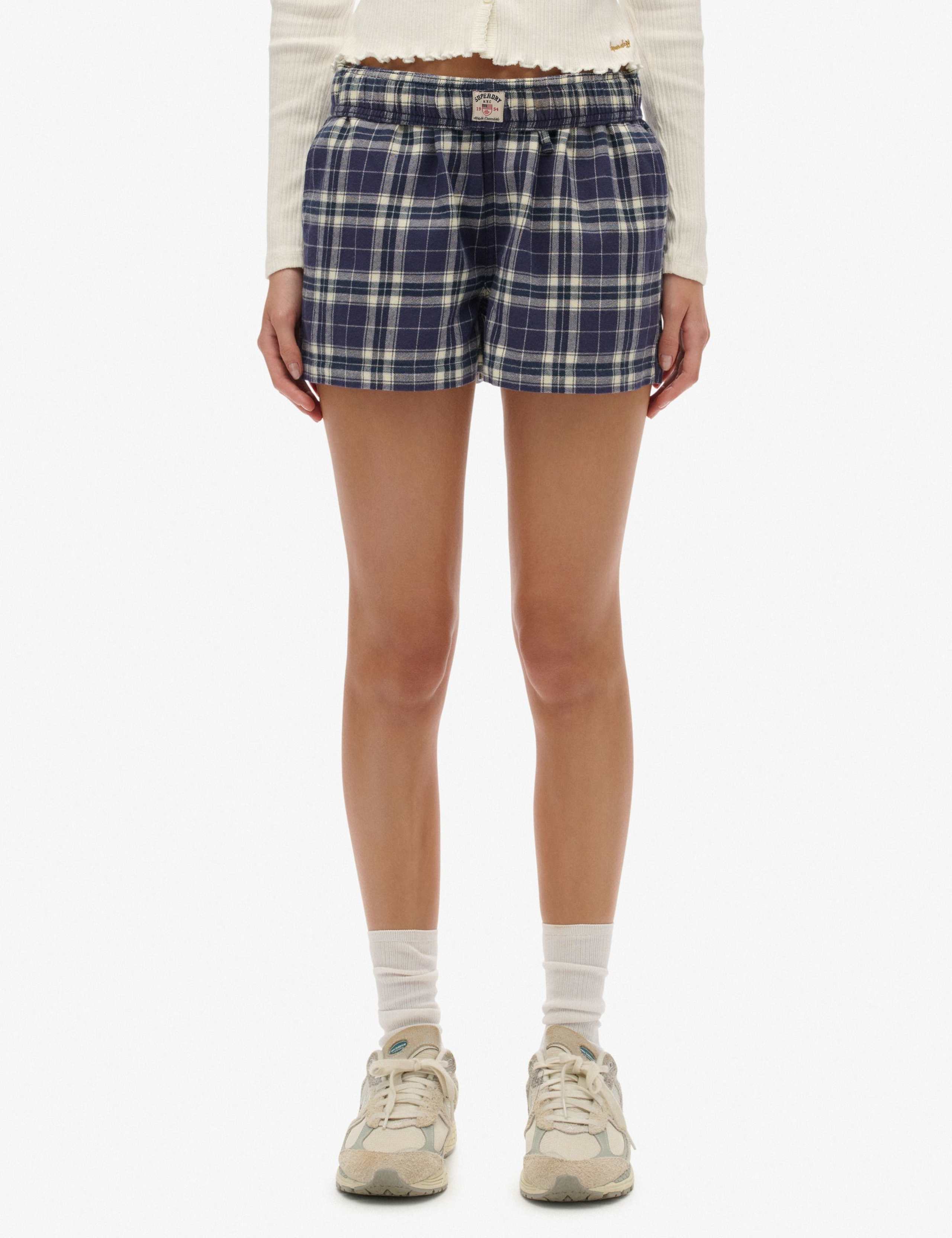 Brushed Cotton Checked Pyjama Shorts 3 of 7