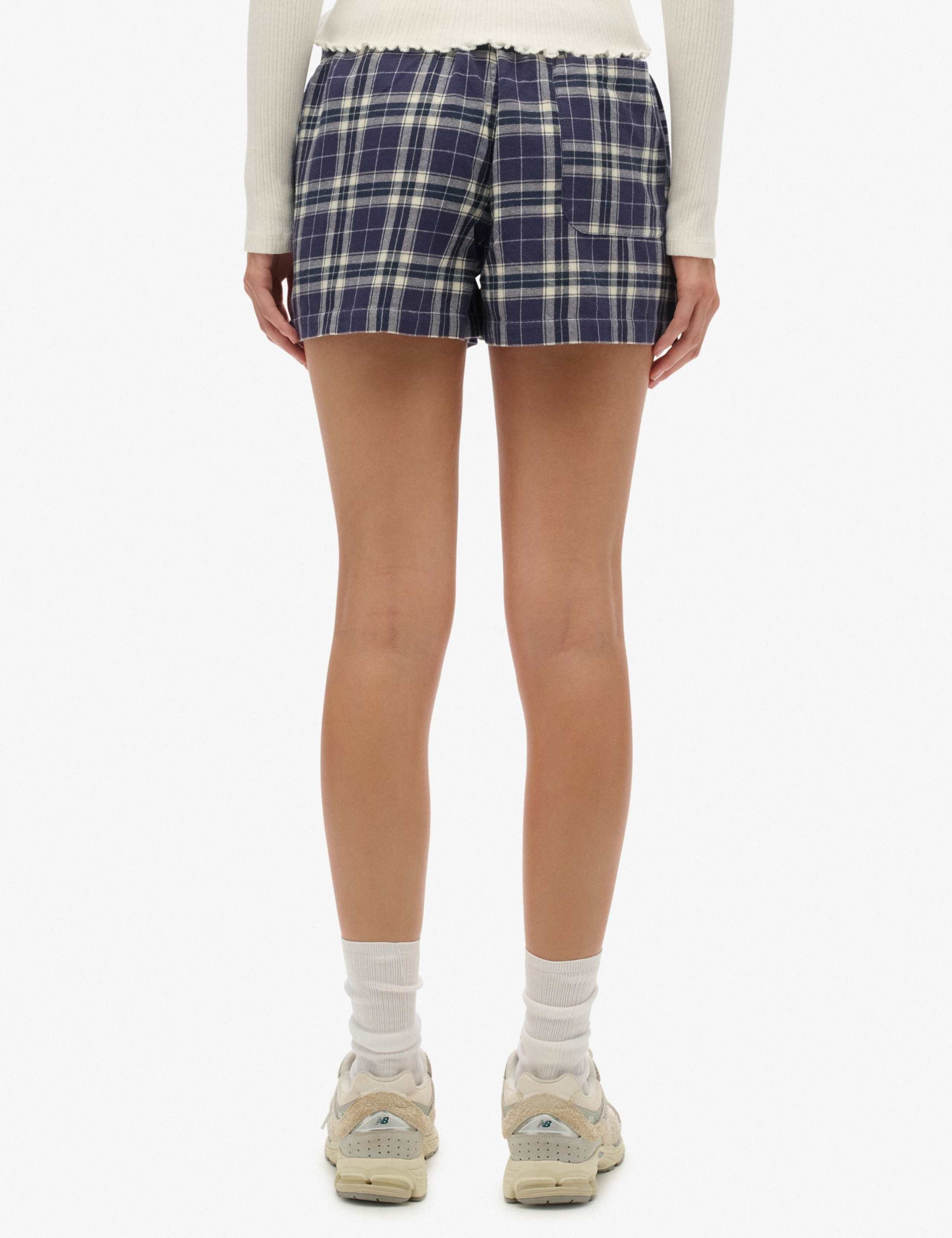 Brushed Cotton Checked Pyjama Shorts 4 of 7